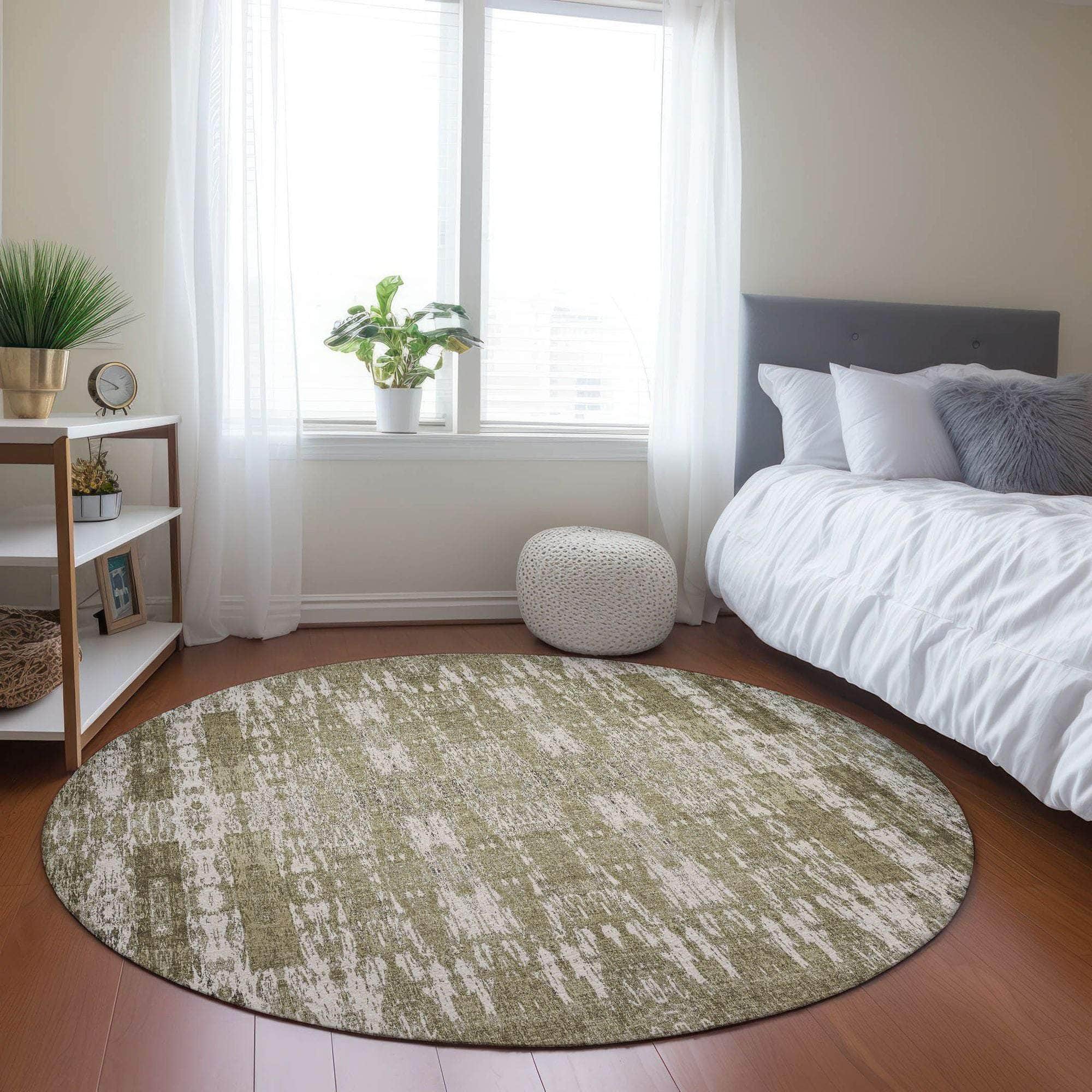 Machine Made ACN580 Beige Brown Rugs