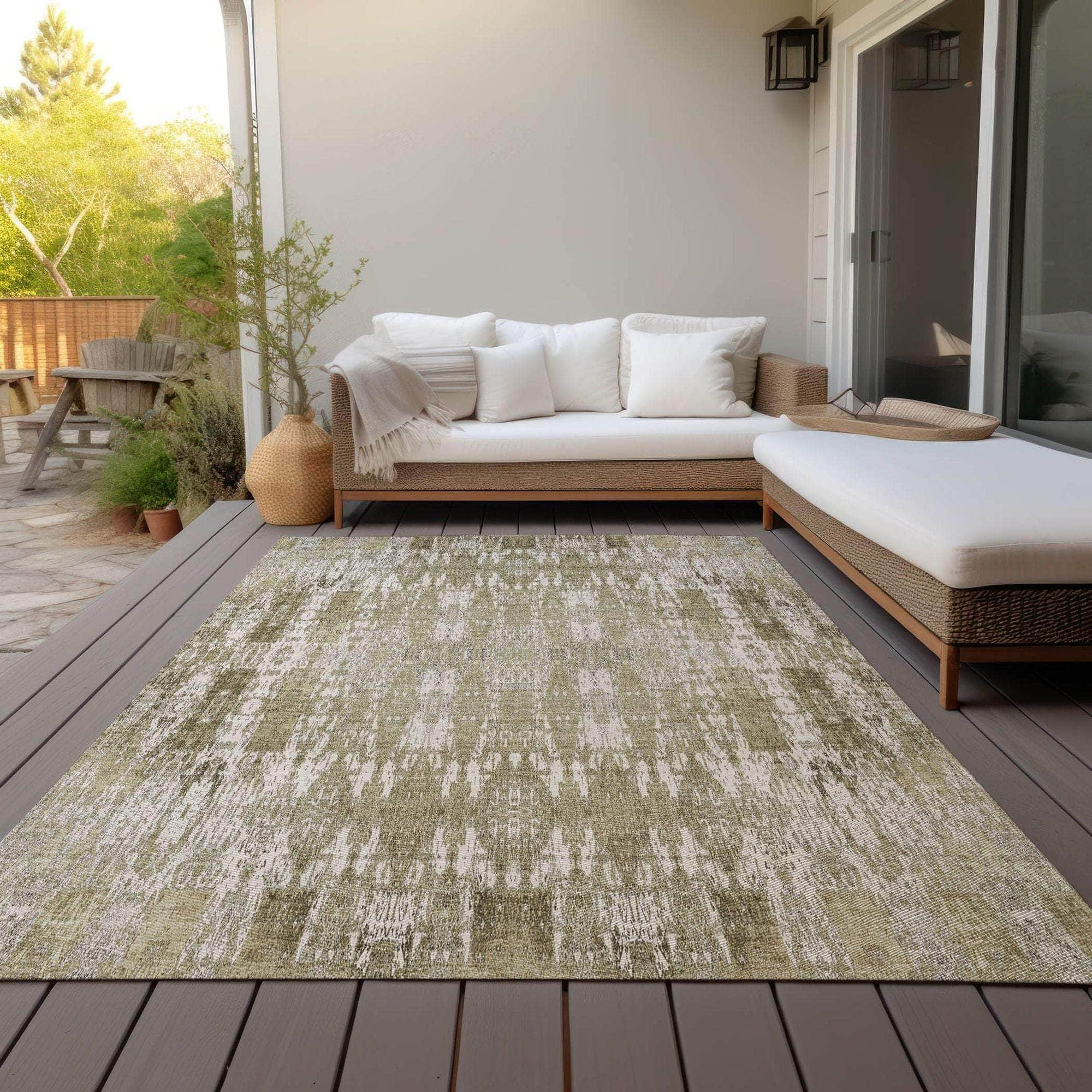Machine Made ACN580 Beige Brown Rugs