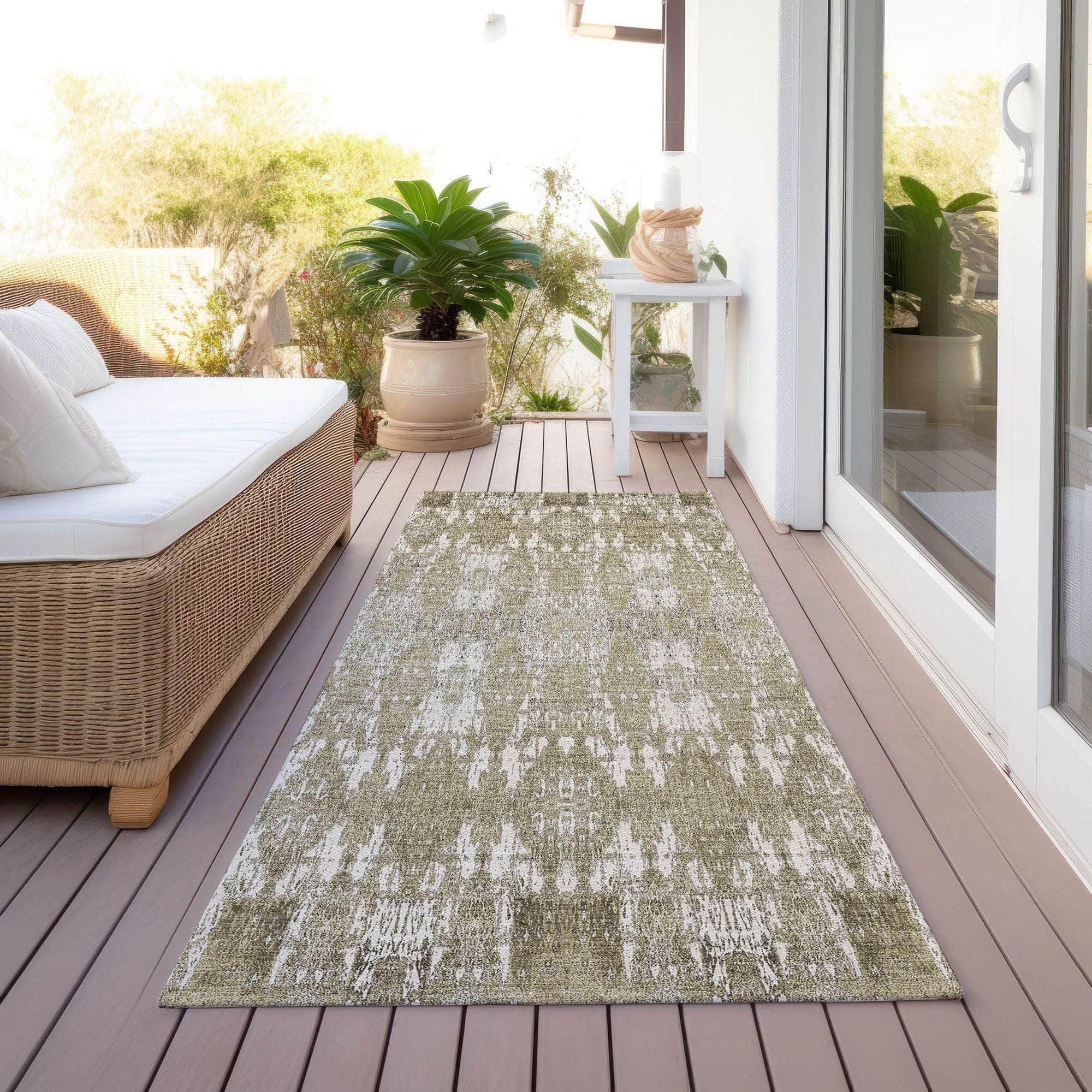 Machine Made ACN580 Beige Brown Rugs