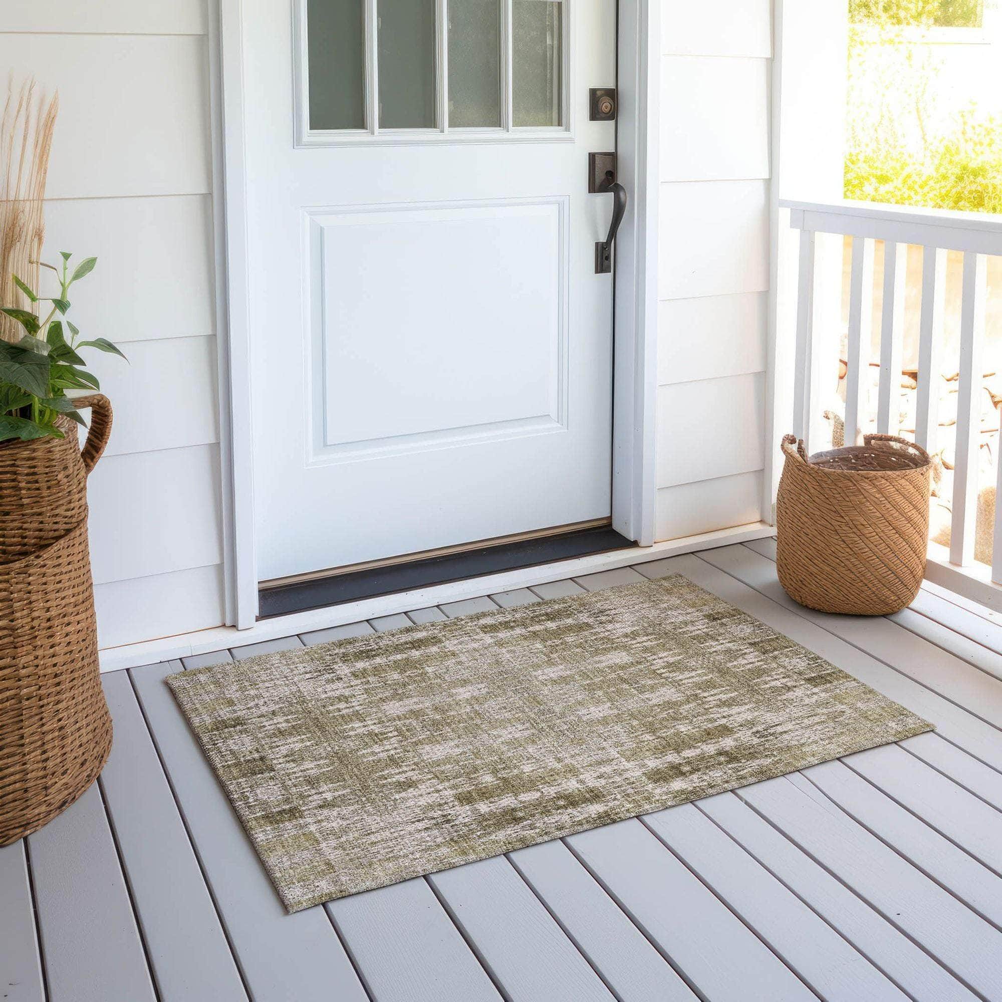 Machine Made ACN580 Beige Brown Rugs