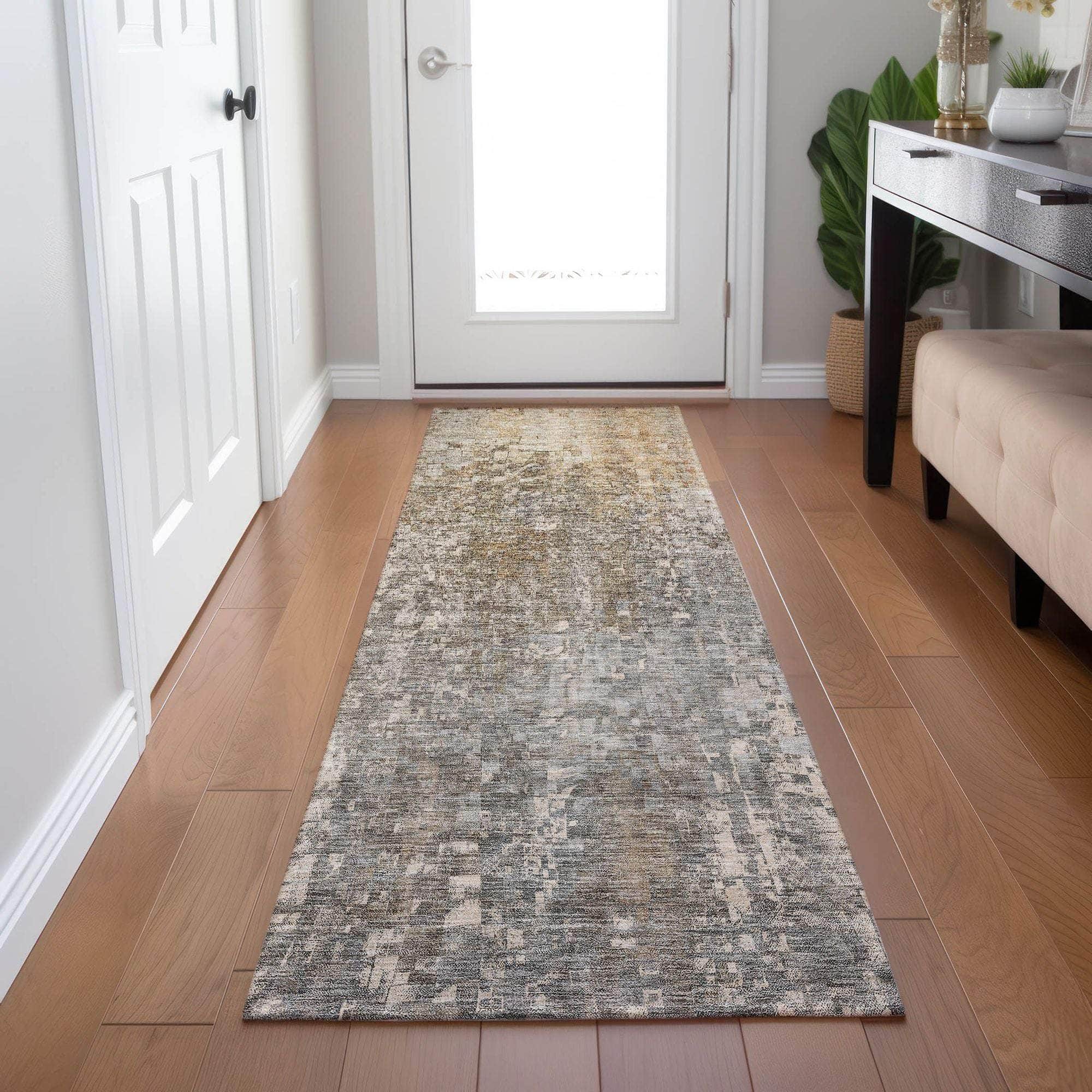 Machine Made ACN581 Beige Brown Rugs