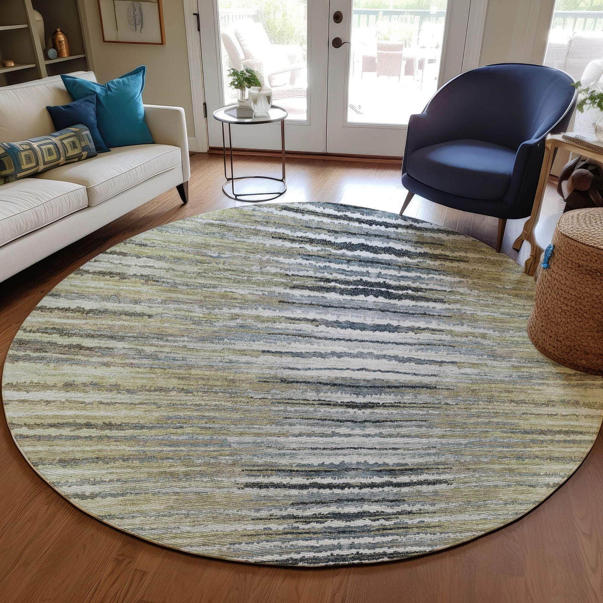 Machine Made ACN604 Beige Brown Rugs