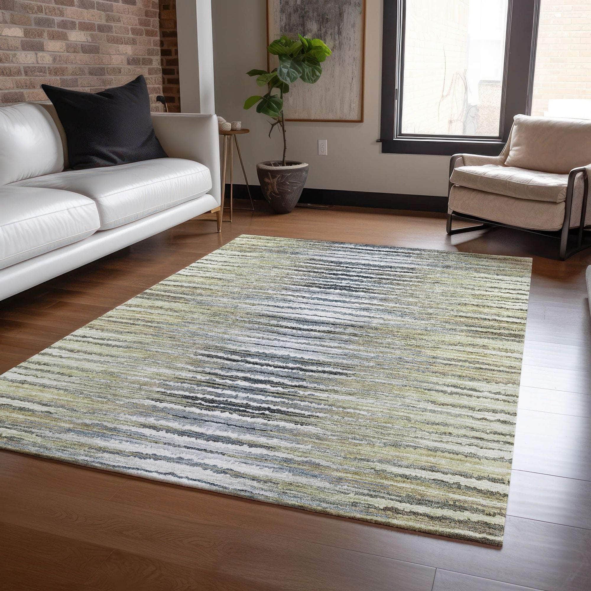 Machine Made ACN604 Beige Brown Rugs