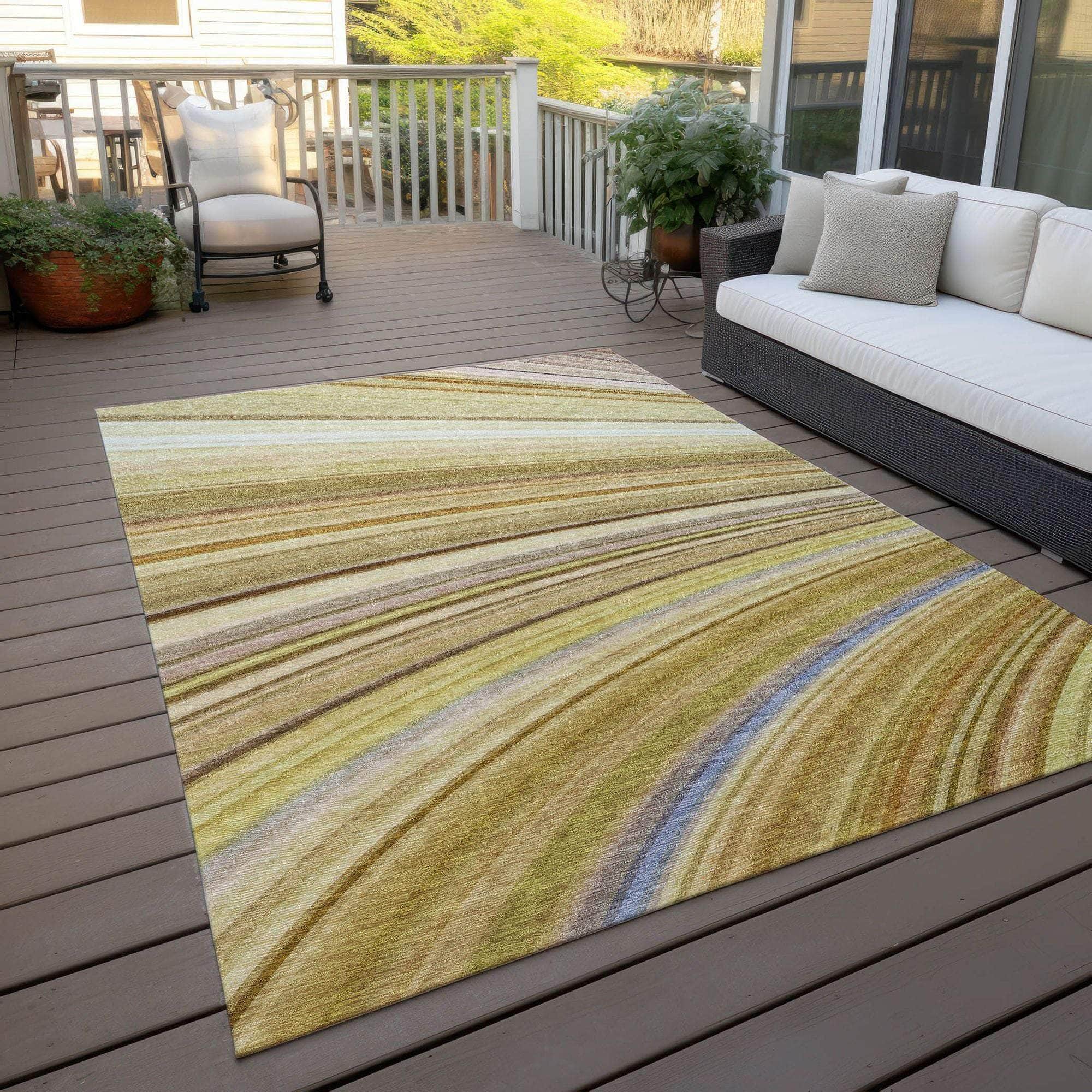 Machine Made ACN585 Beige Brown Rugs