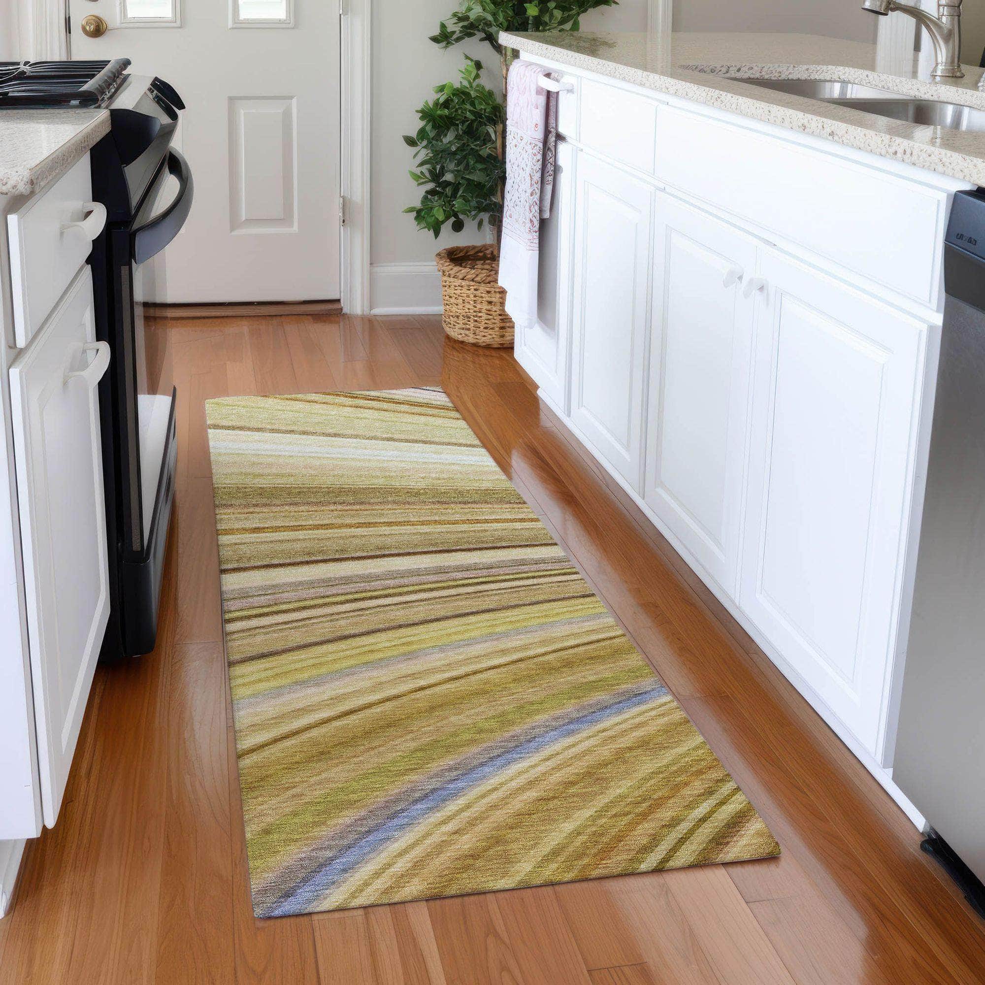 Machine Made ACN585 Beige Brown Rugs