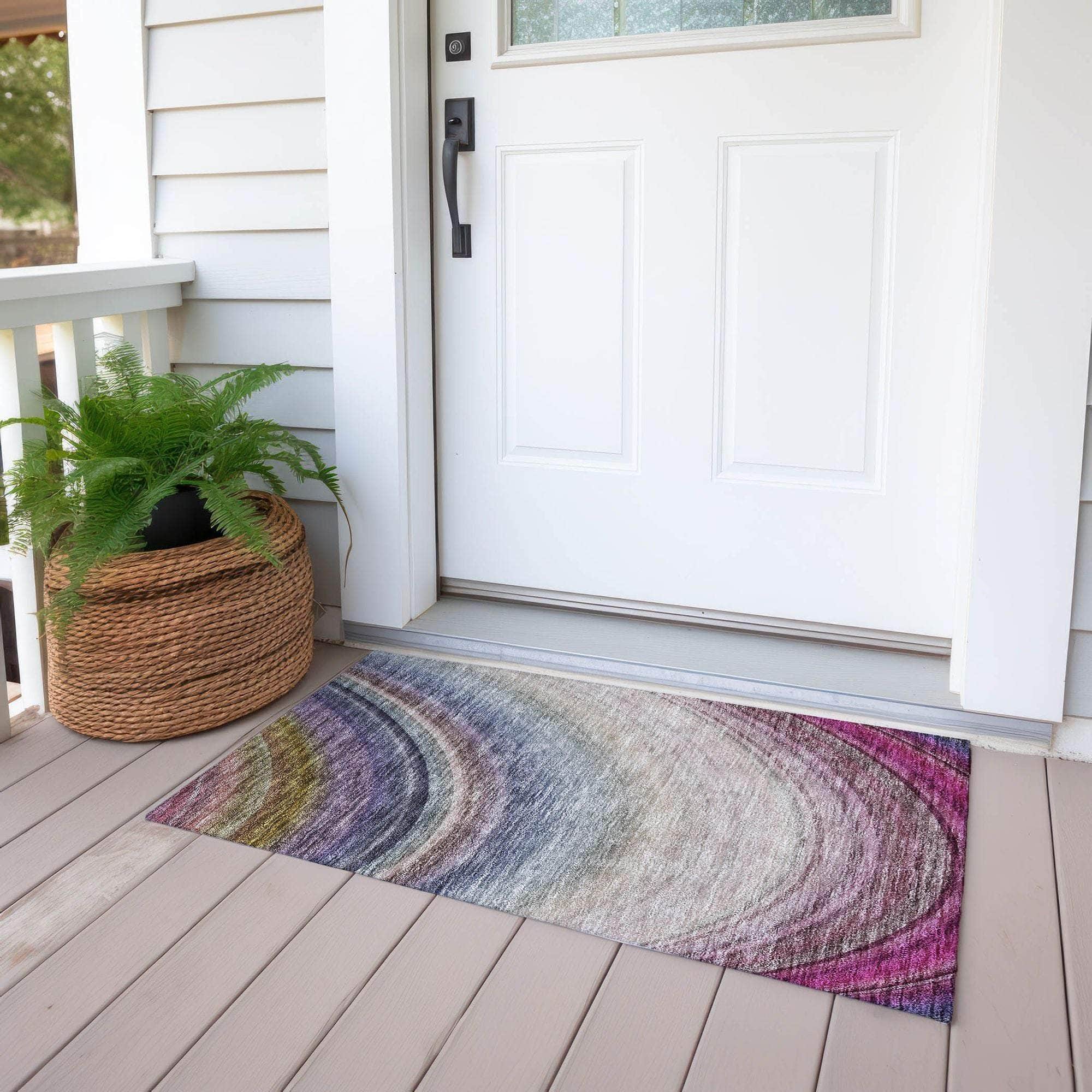 Machine Made ACN584 Beige Brown Rugs