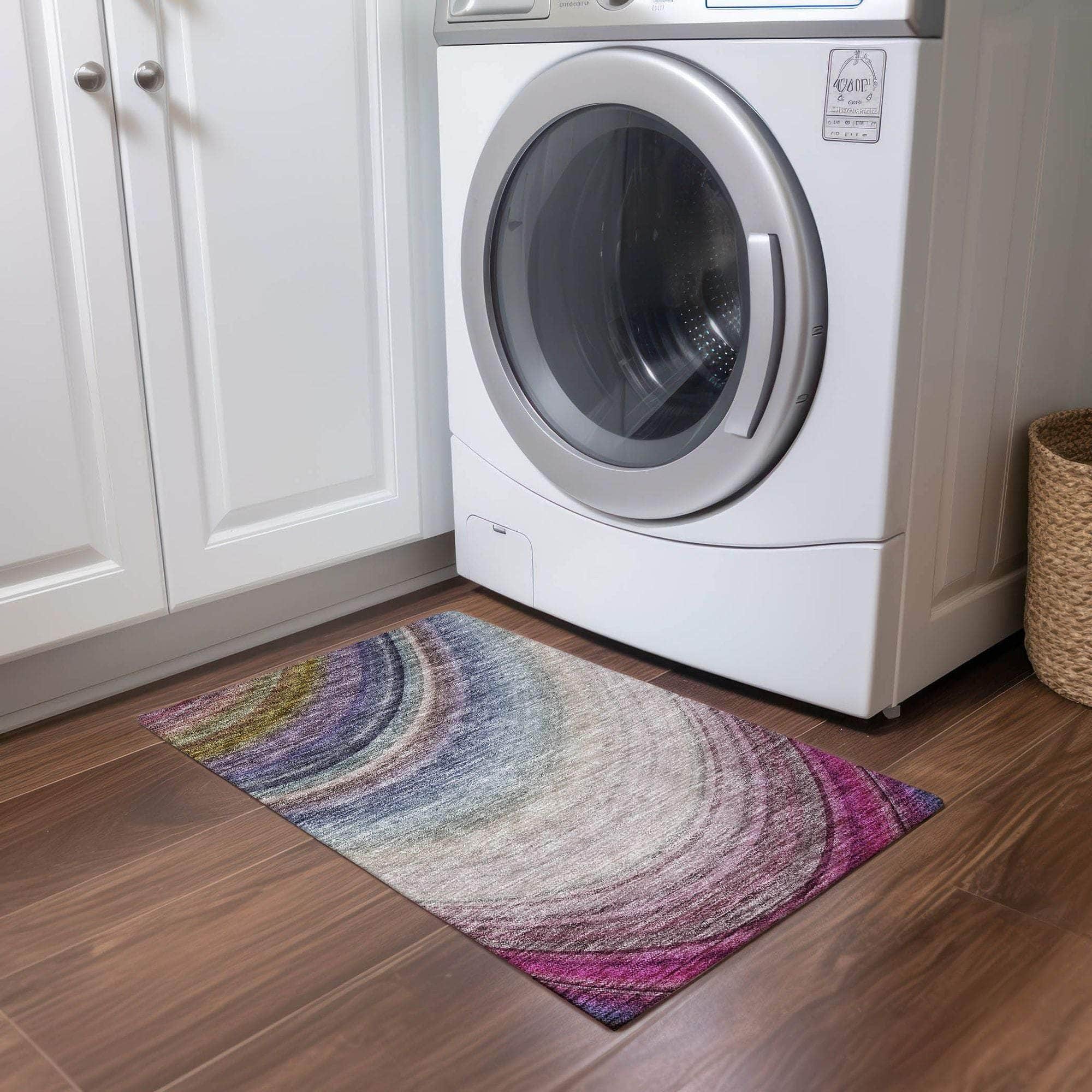 Machine Made ACN584 Beige Brown Rugs