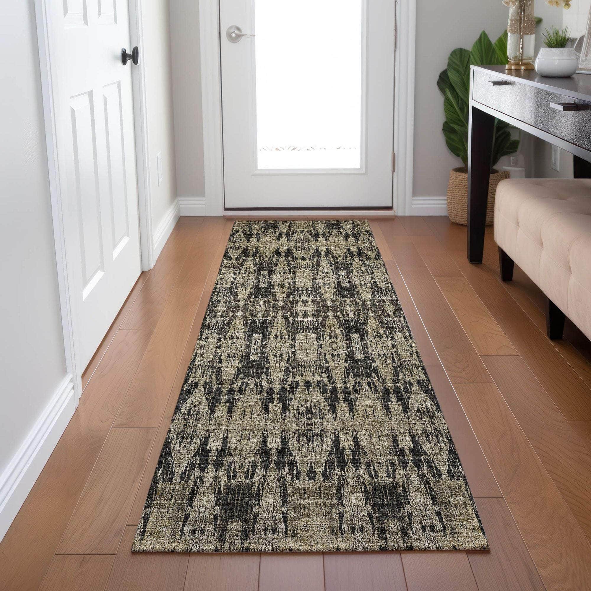 Machine Made ACN580 Black Rugs