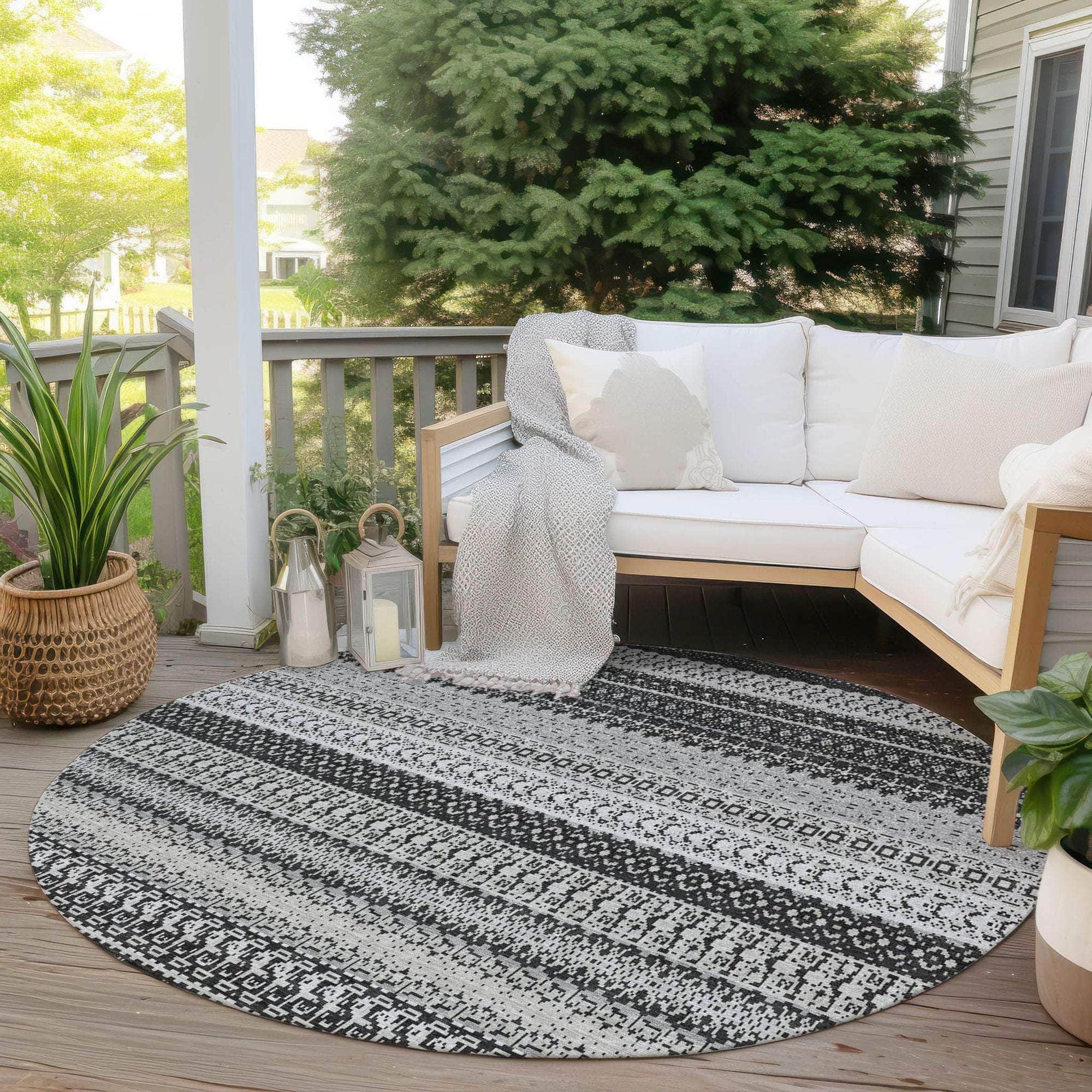 Machine Made ACN576 Black Rugs