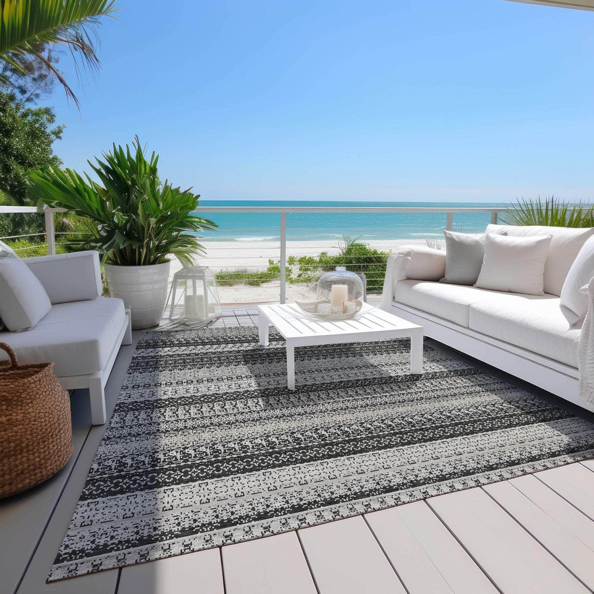 Machine Made ACN576 Black Rugs
