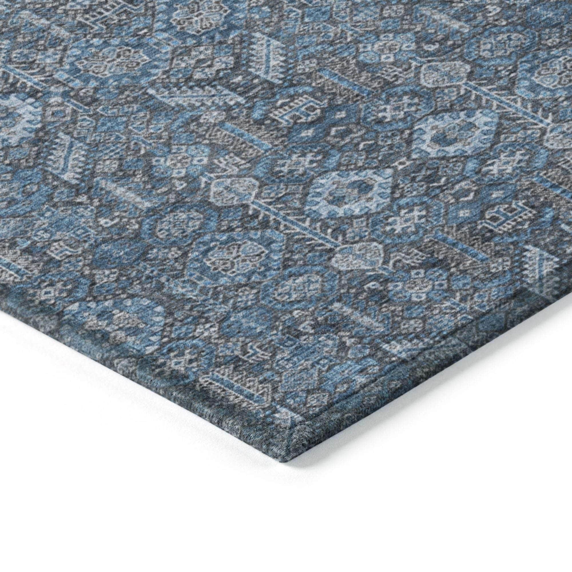 Machine Made ACN574 Blue Rugs