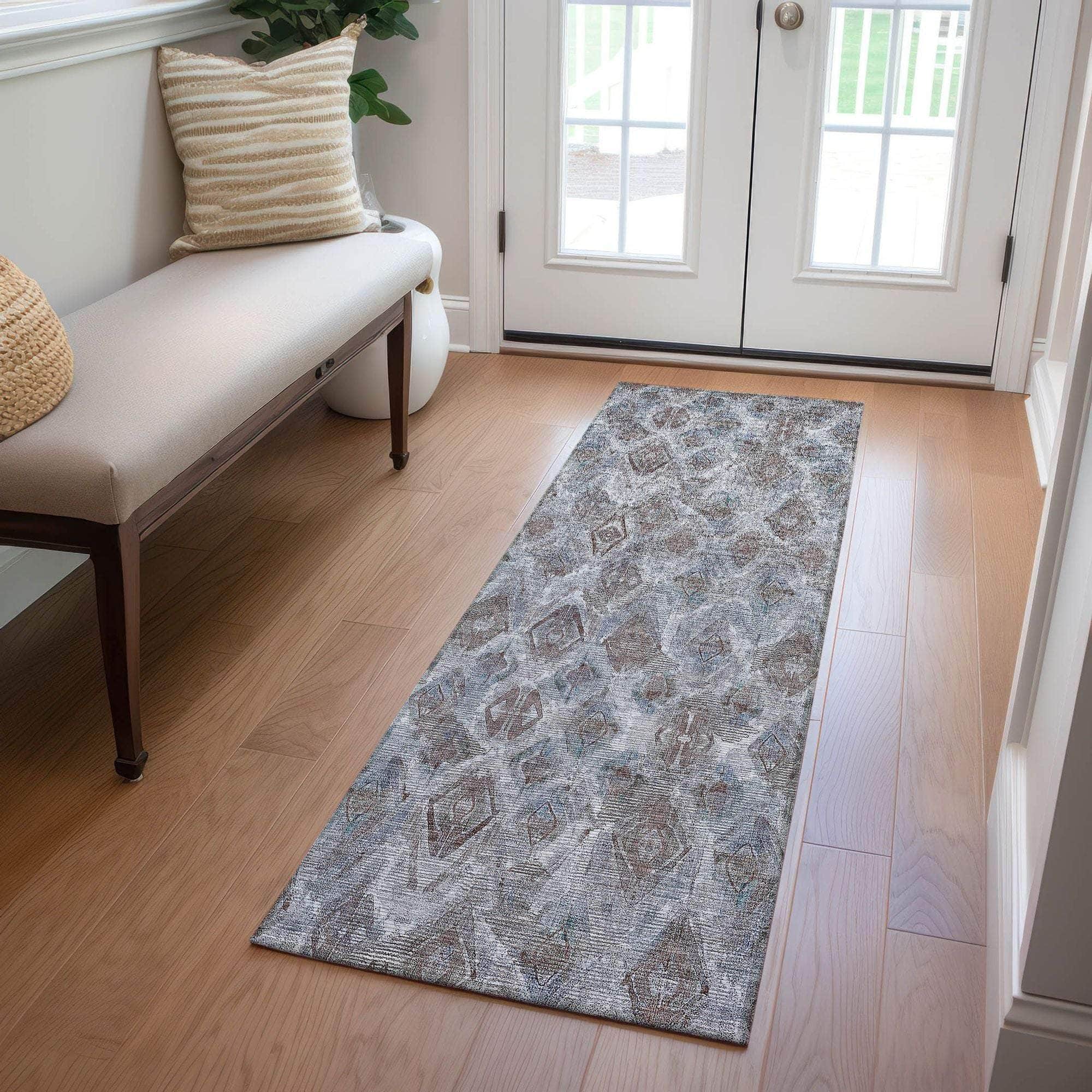 Machine Made ACN622 Blue Rugs