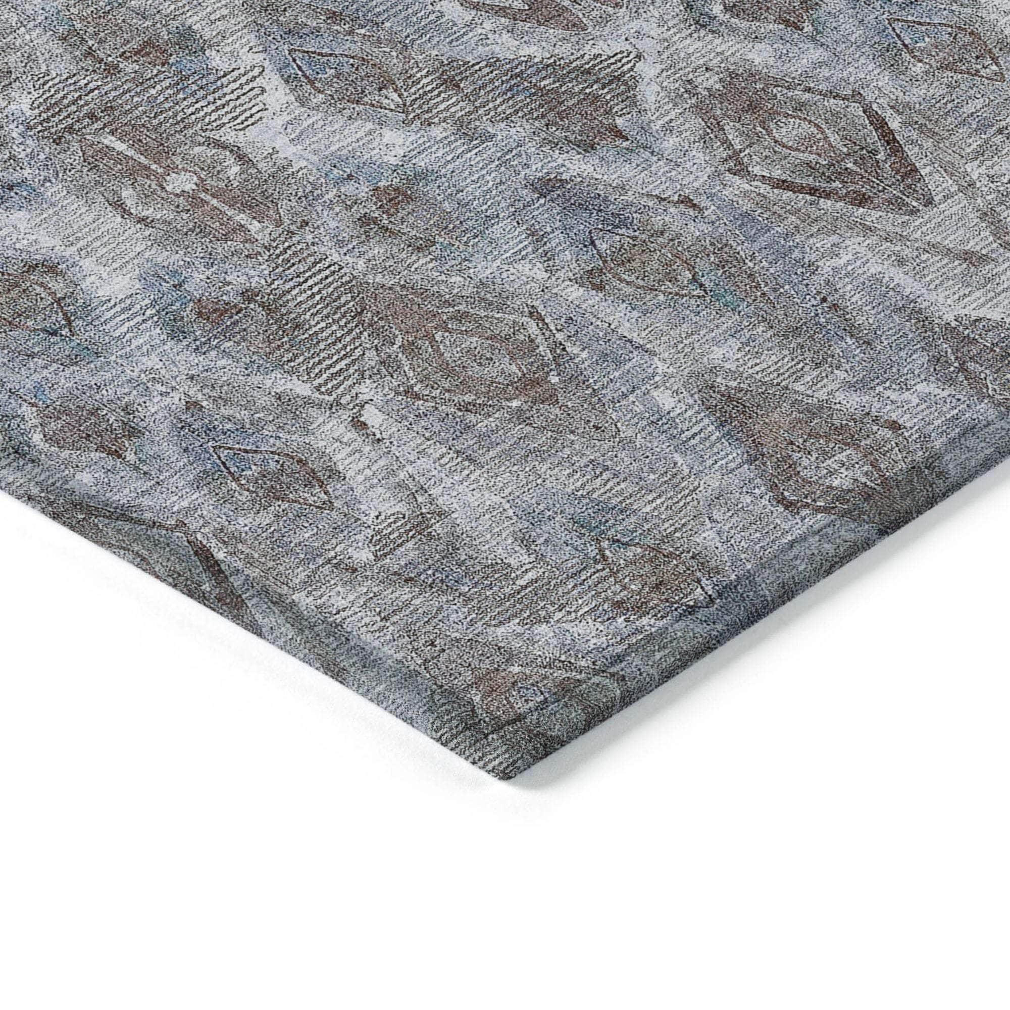 Machine Made ACN622 Blue Rugs