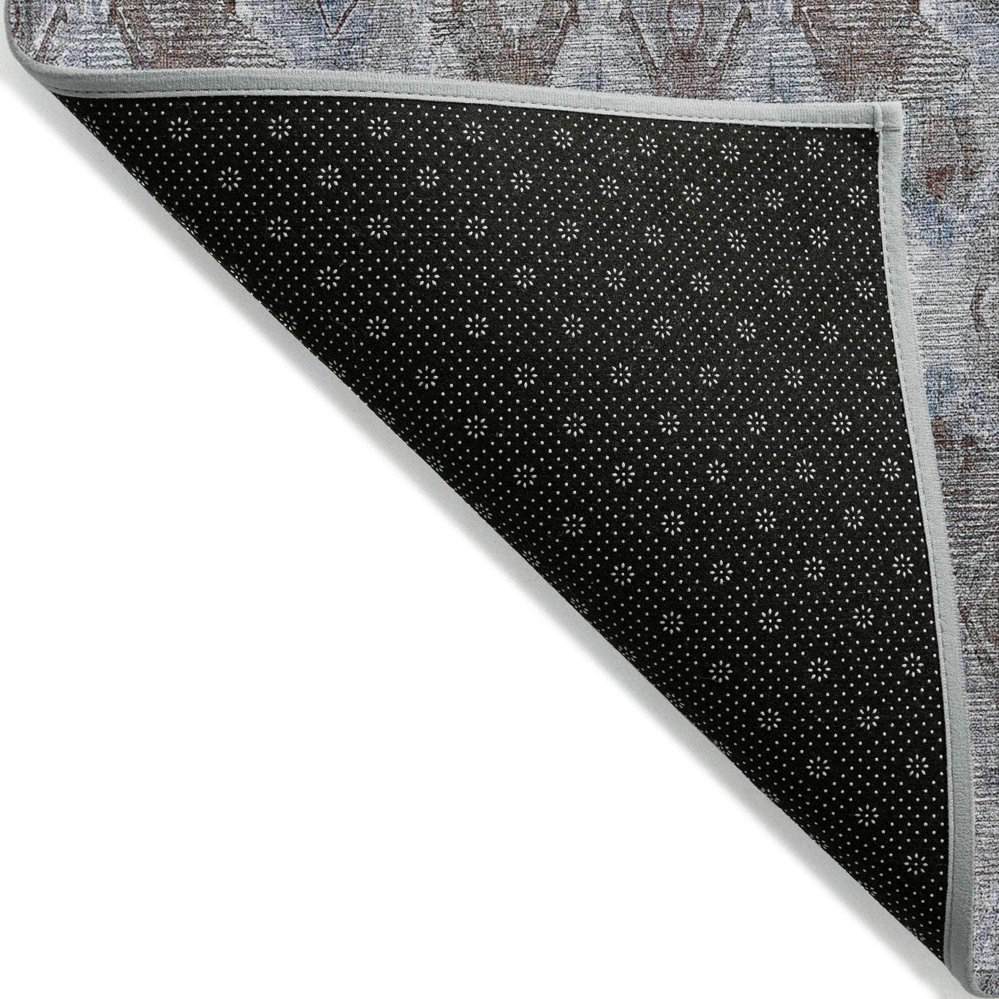 Machine Made ACN622 Blue Rugs