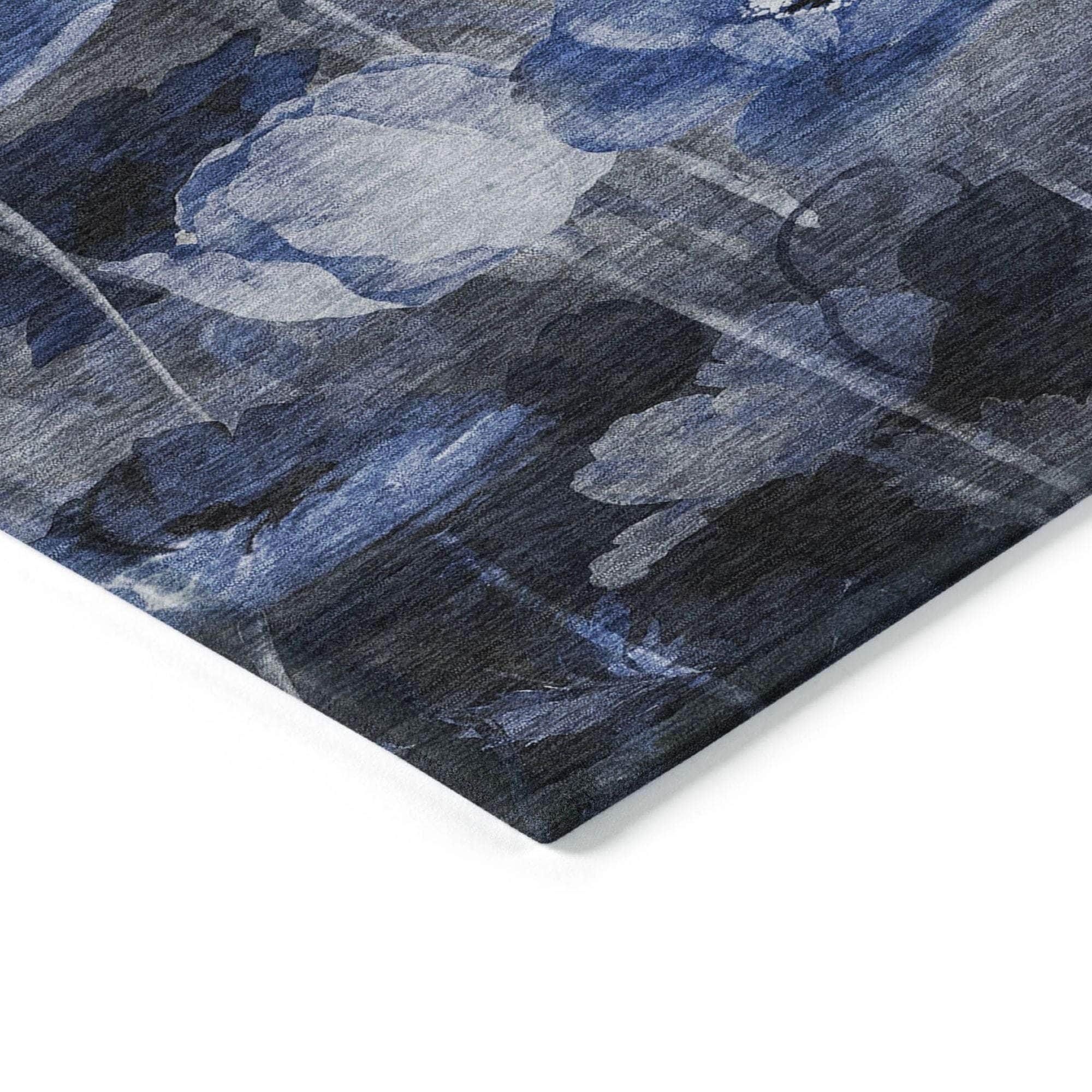 Machine Made ACN613 Blue Rugs
