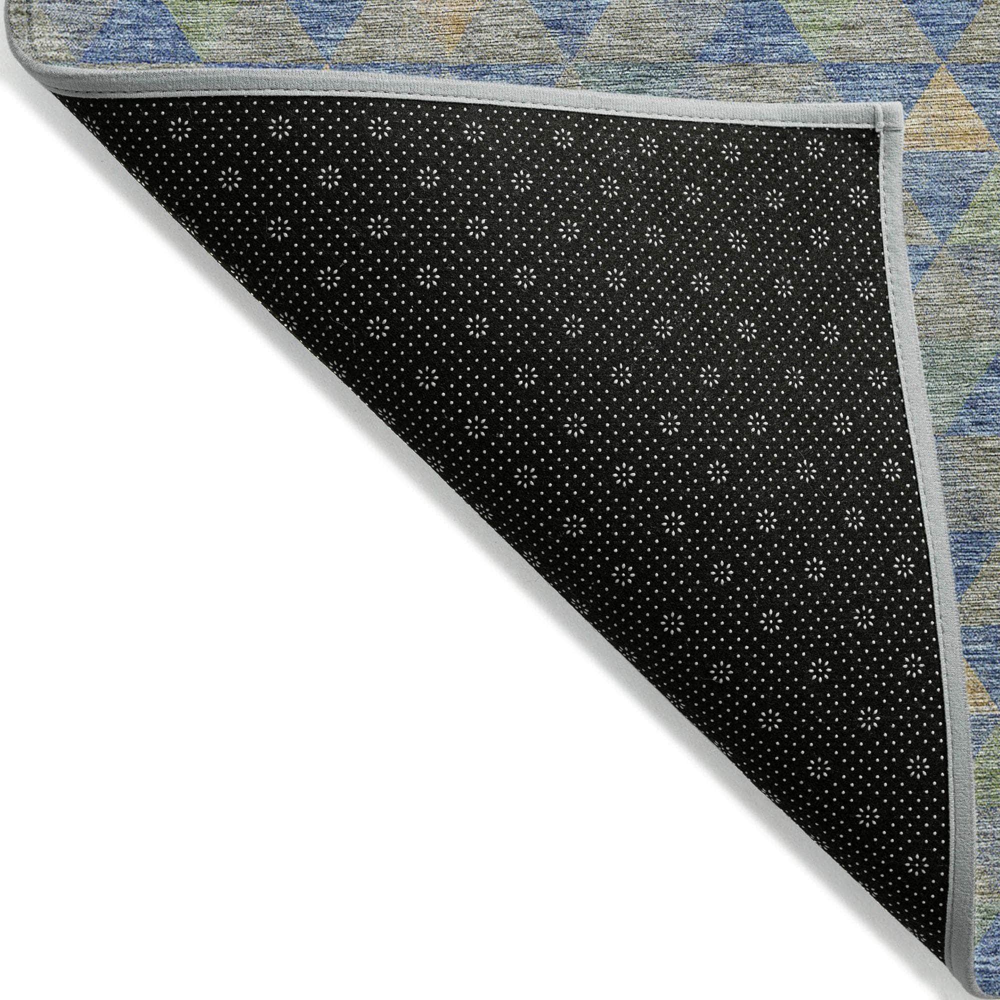 Machine Made ACN612 Blue Rugs