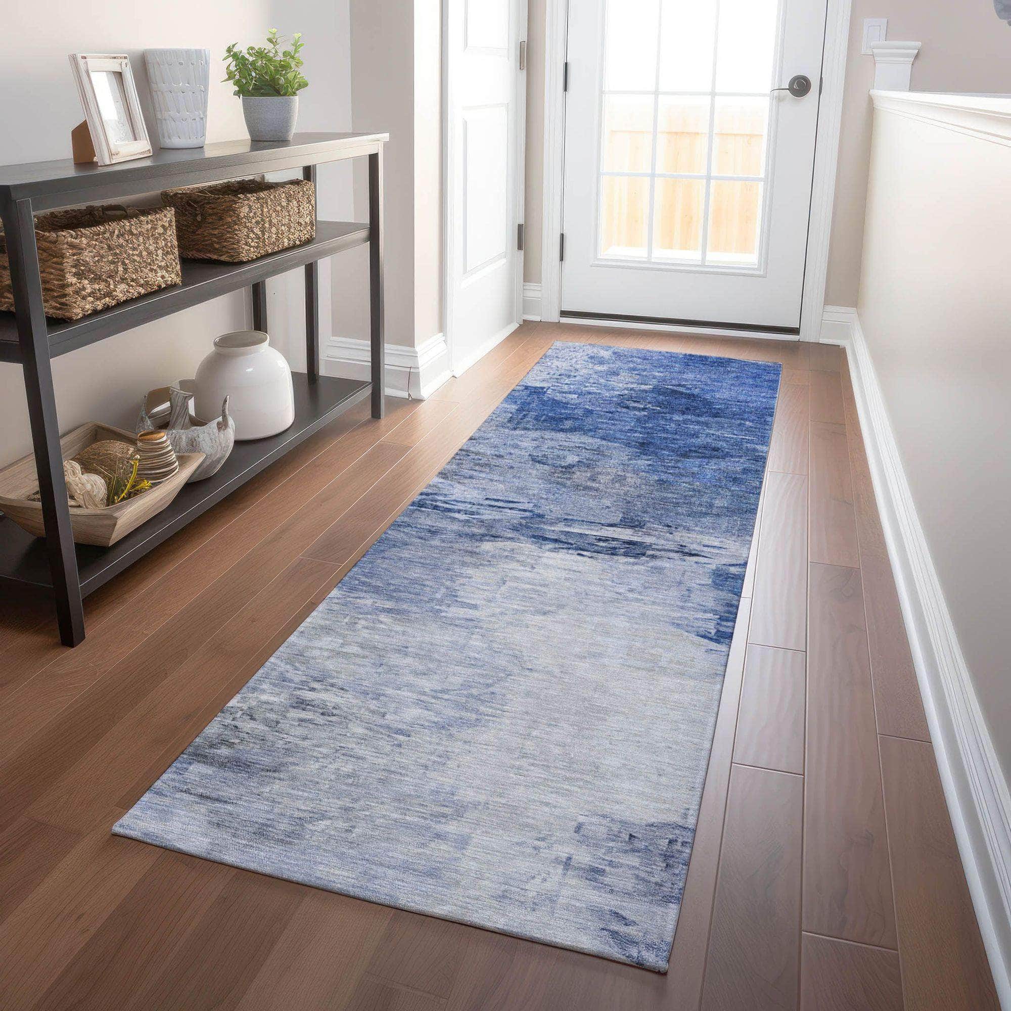 Machine Made ACN595 Blue Rugs