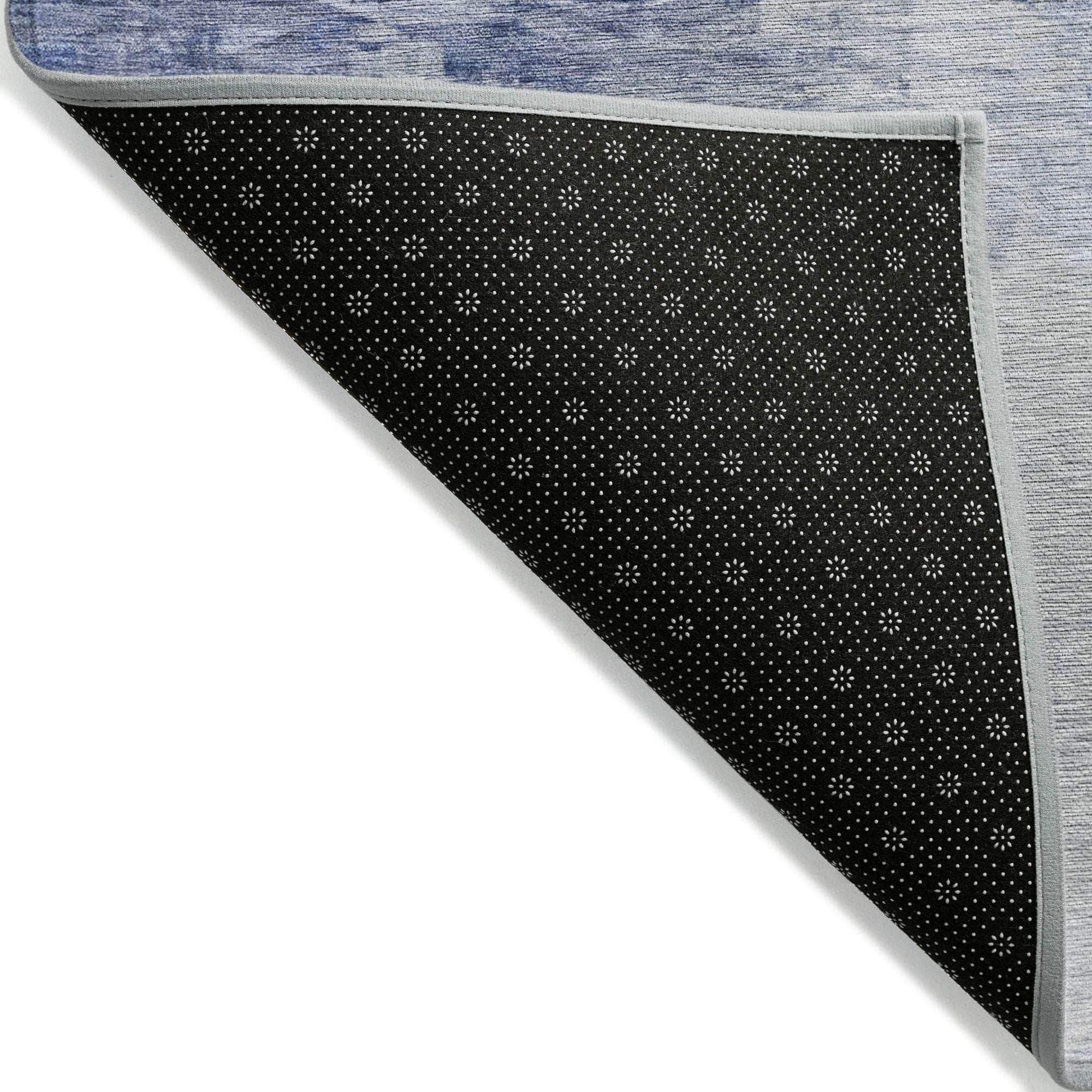 Machine Made ACN595 Blue Rugs