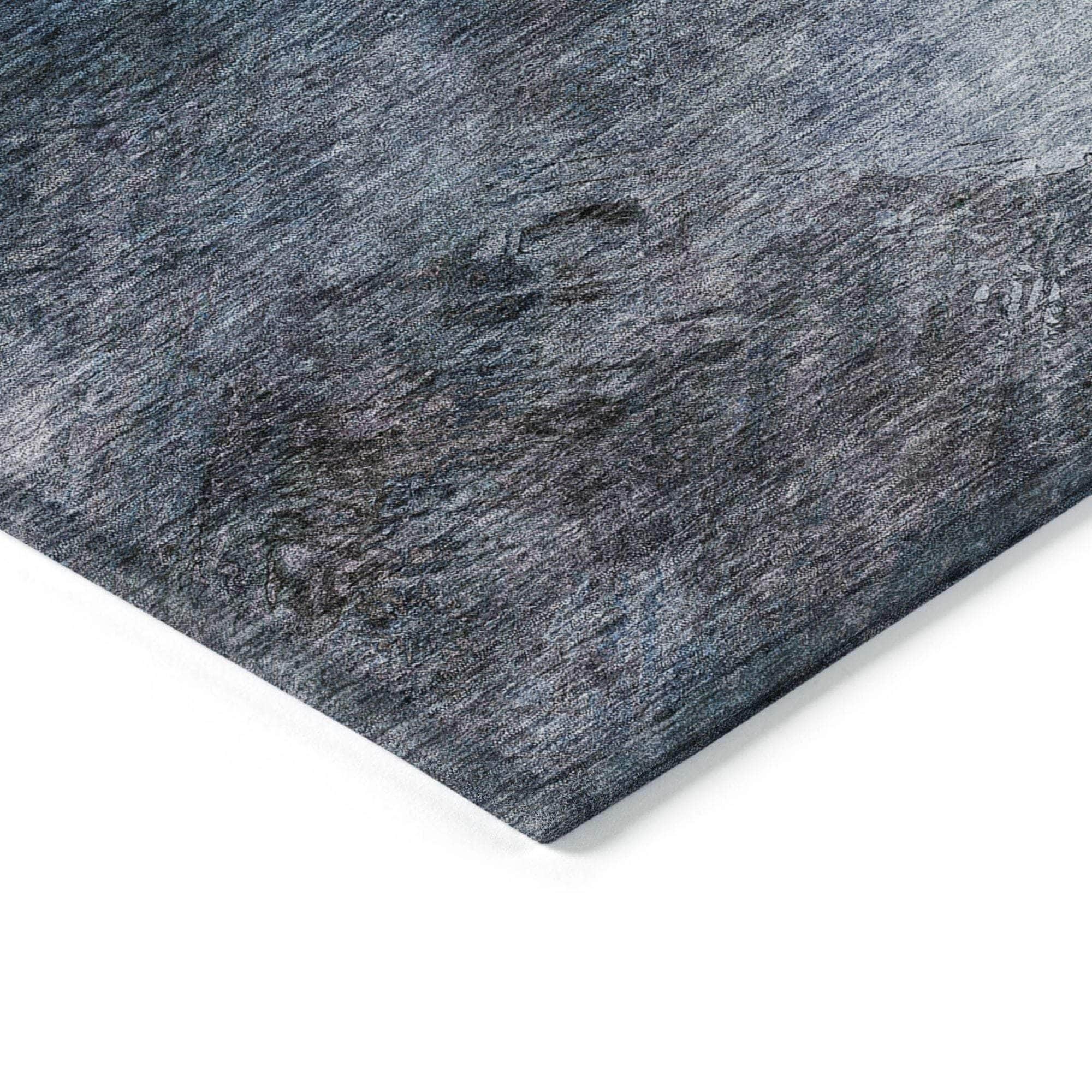Machine Made ACN590 Blue Rugs