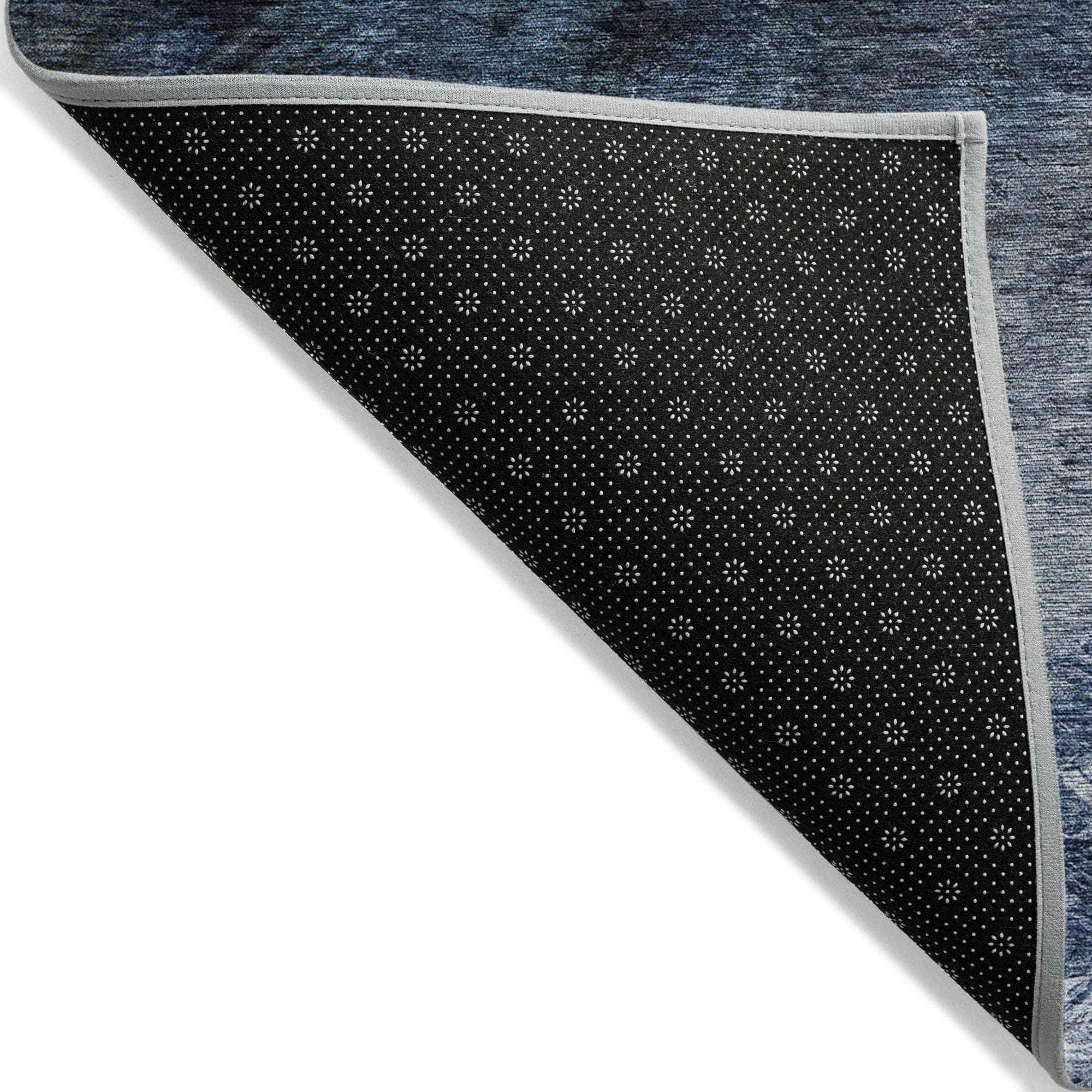 Machine Made ACN590 Blue Rugs