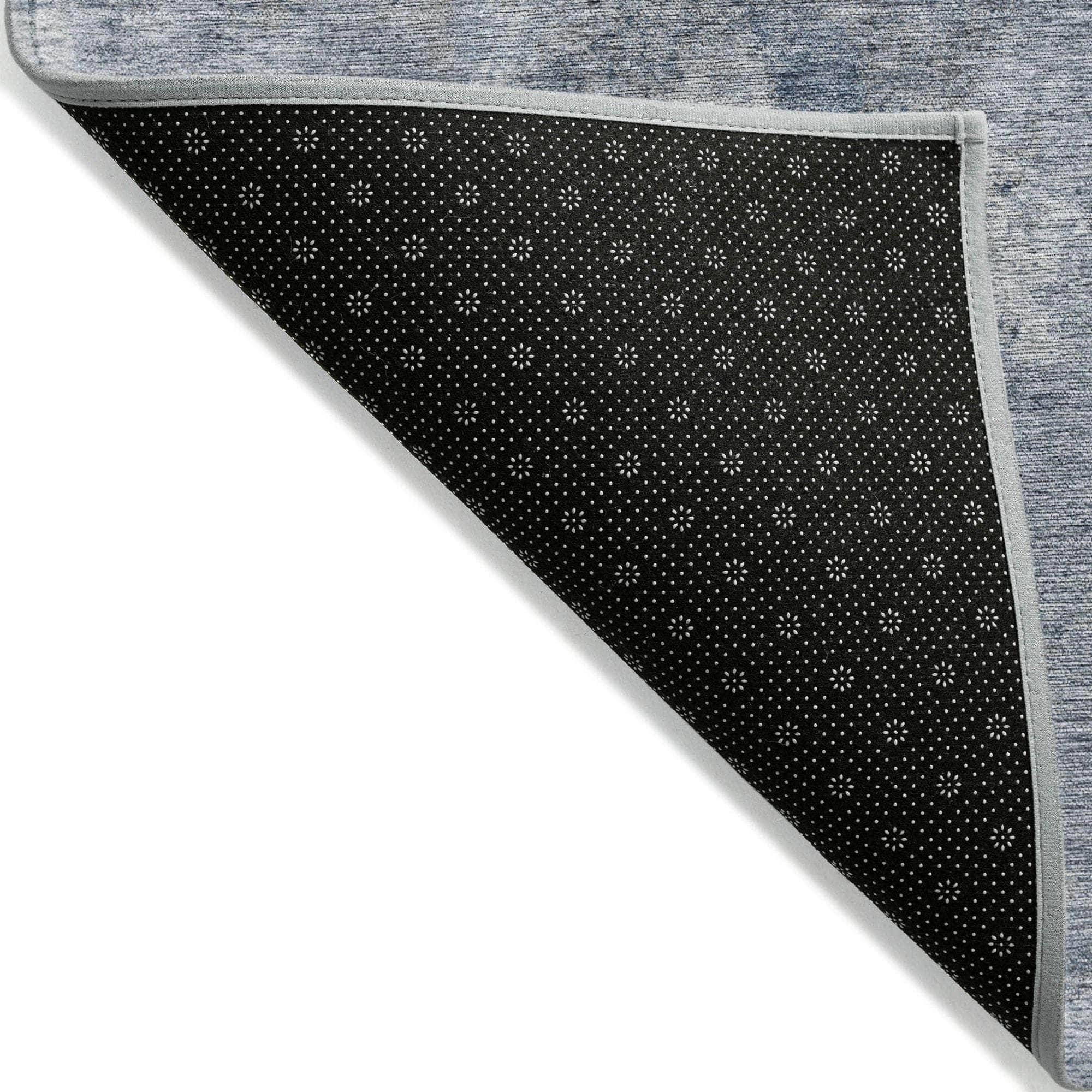 Machine Made ACN573 Blue Rugs