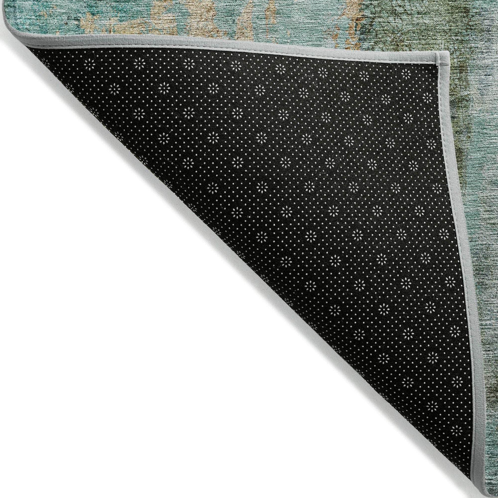 Machine Made ACN605 Blue Rugs