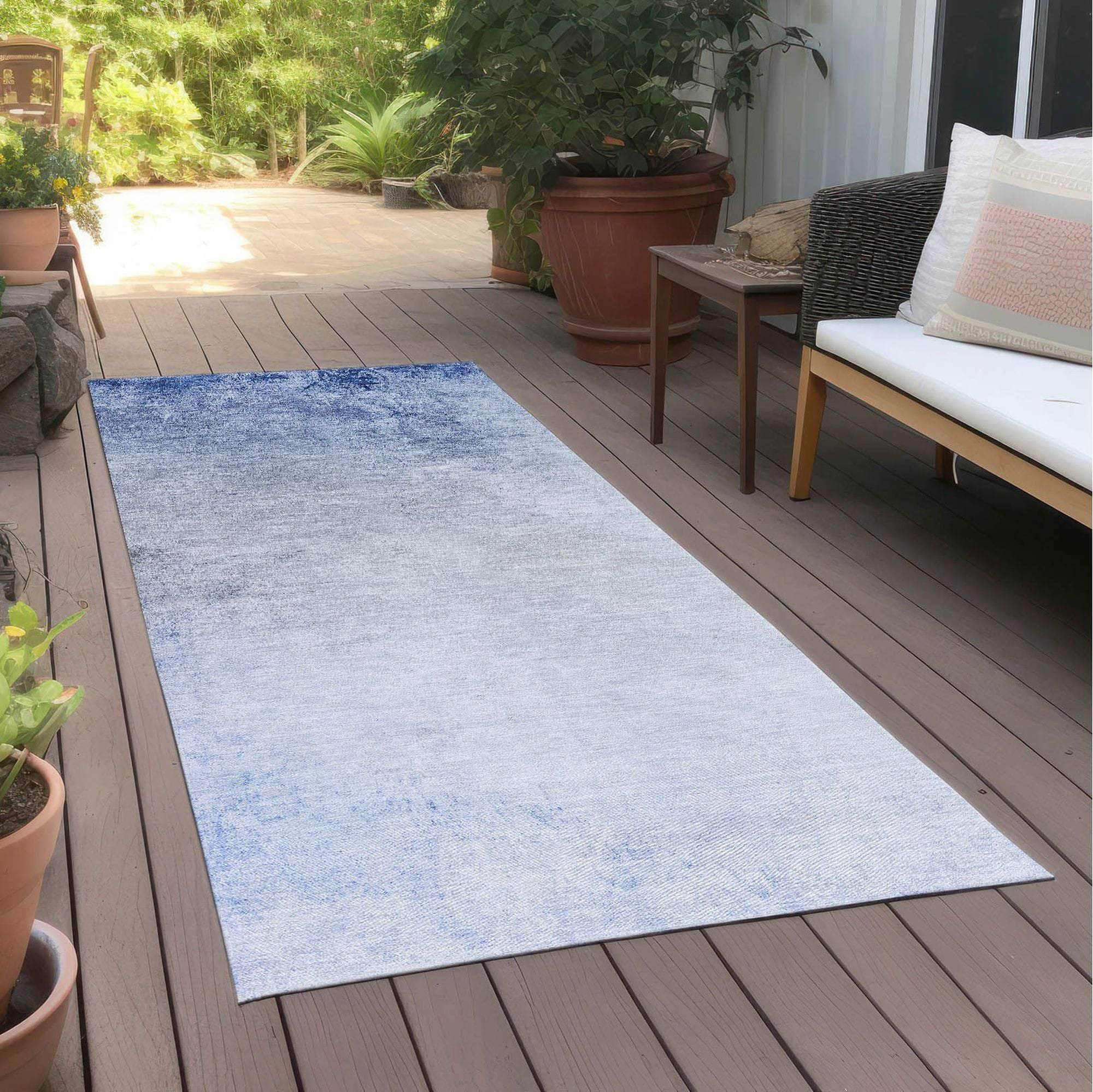 Machine Made ACN601 Blue Rugs