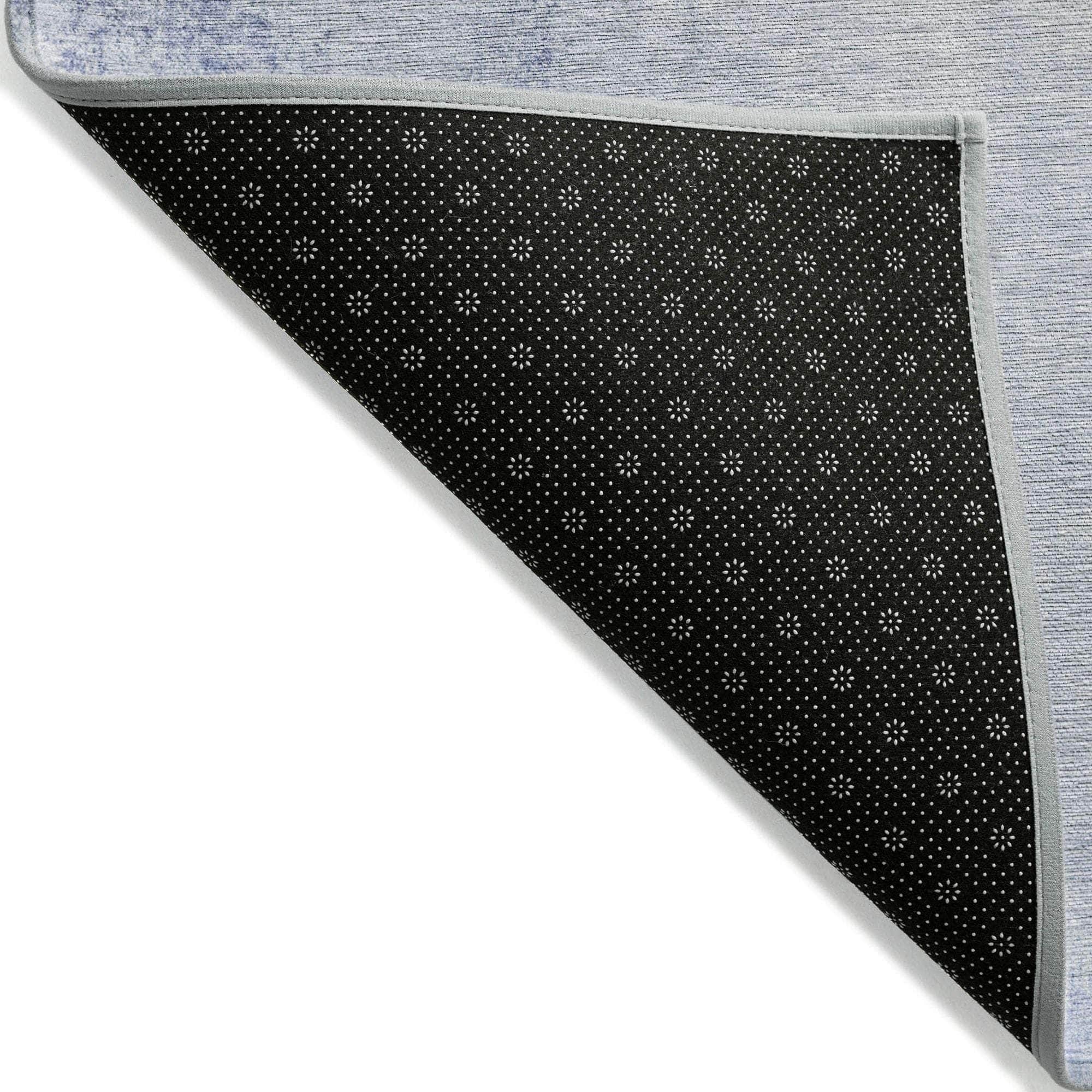 Machine Made ACN601 Blue Rugs