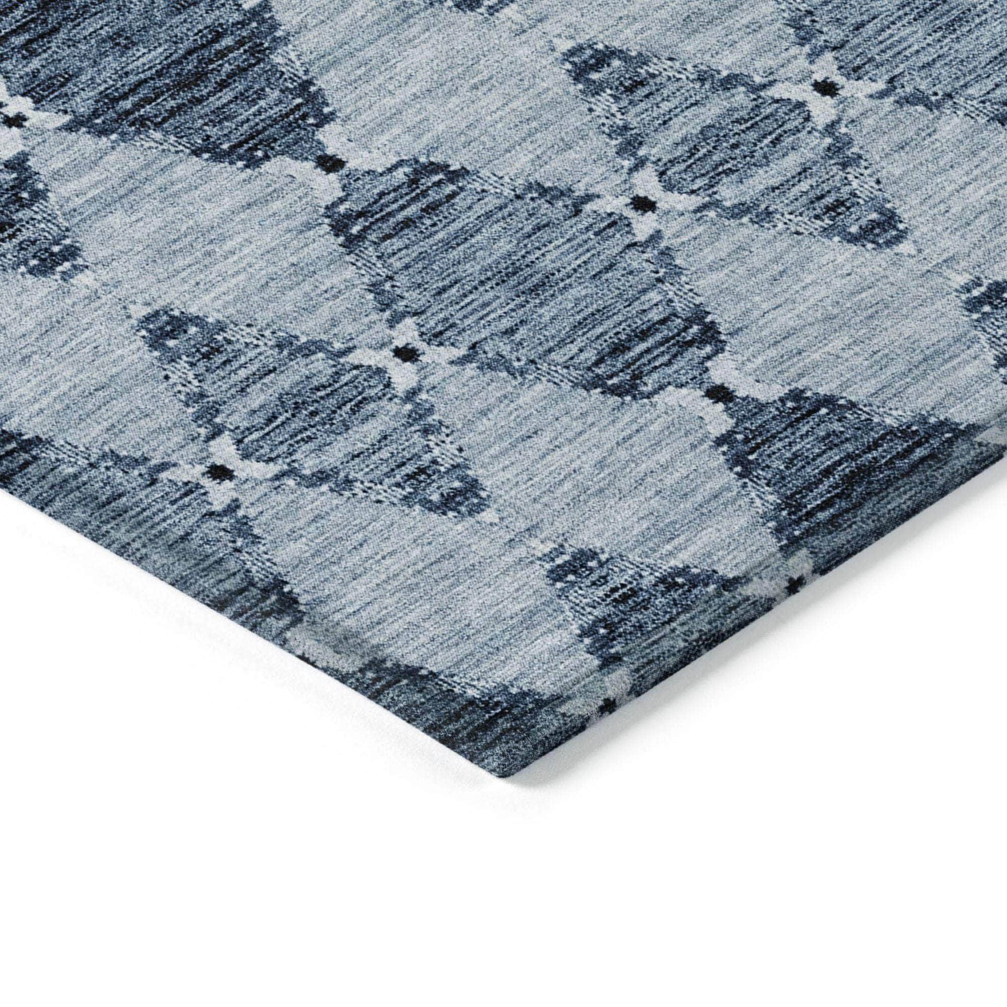 Machine Made ACN610 Blue Rugs
