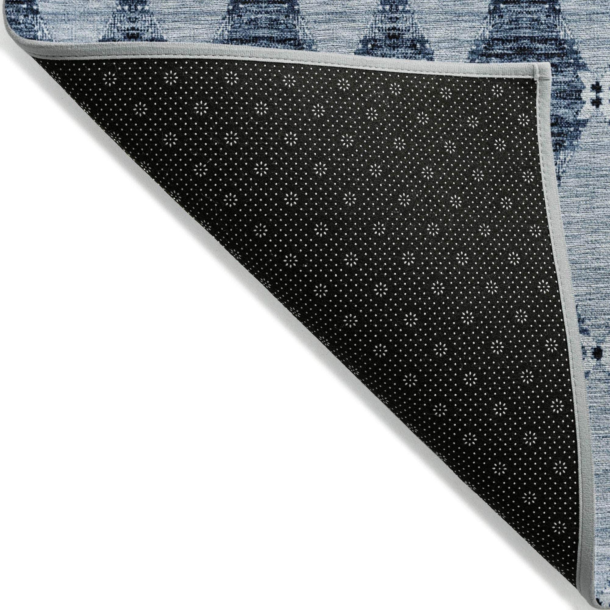 Machine Made ACN610 Blue Rugs