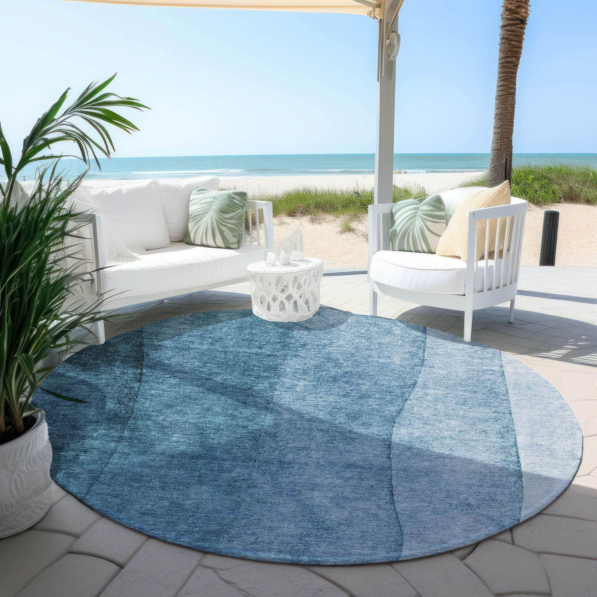 Machine Made ACN625 Blue Rugs