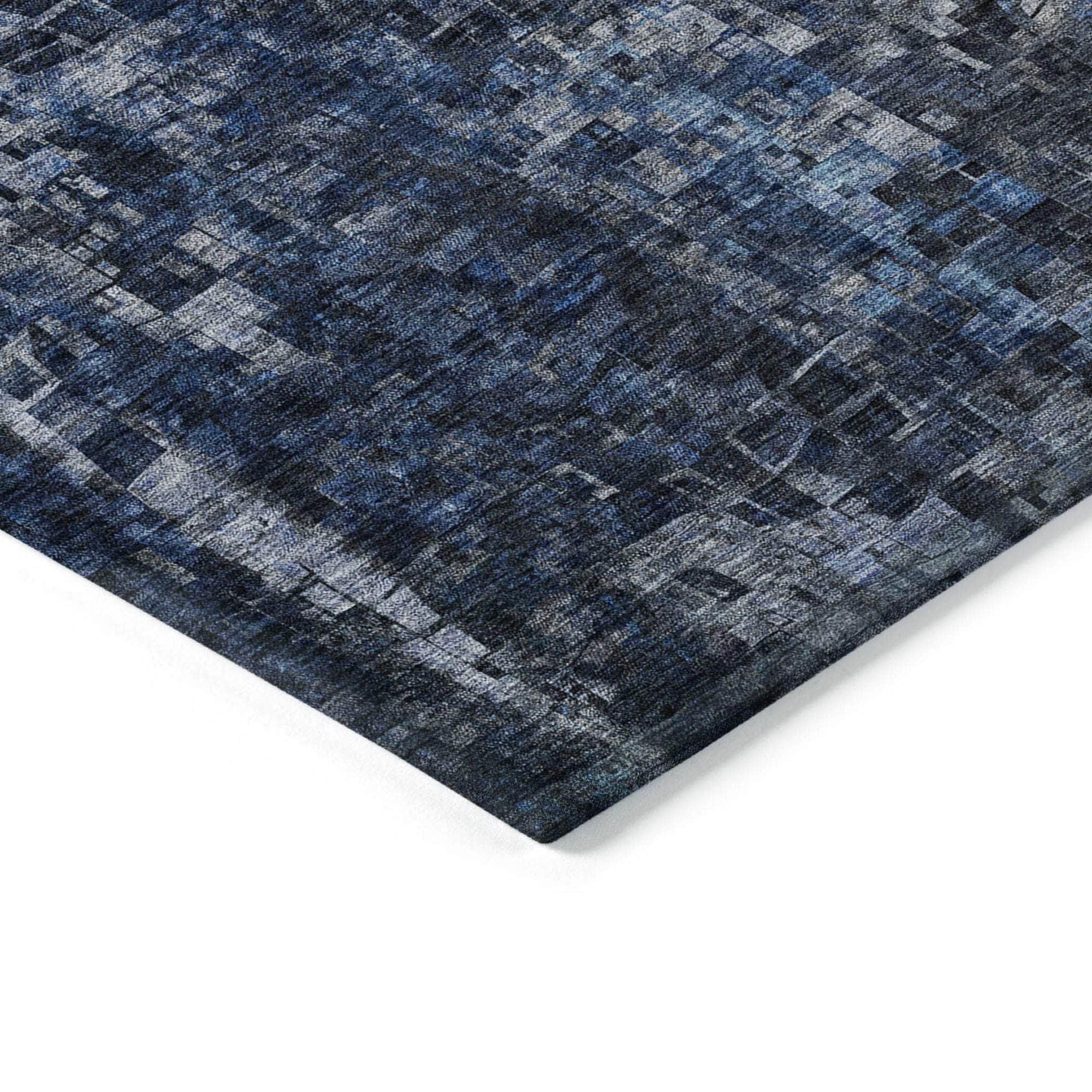 Machine Made ACN581 Blue Rugs