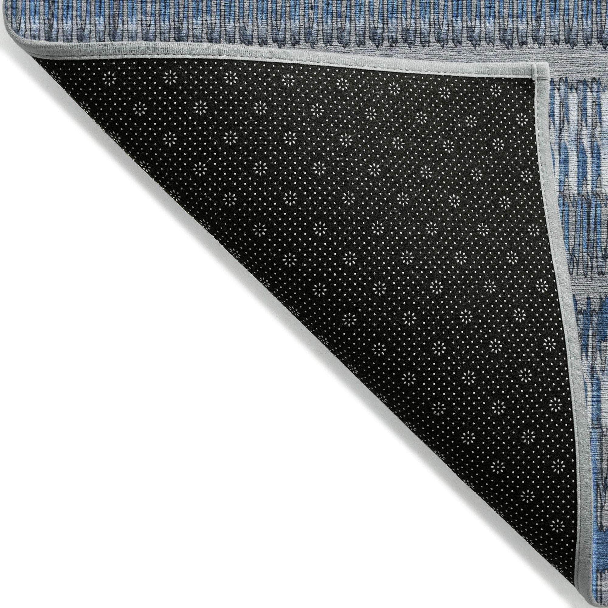 Machine Made ACN589 Blue Rugs