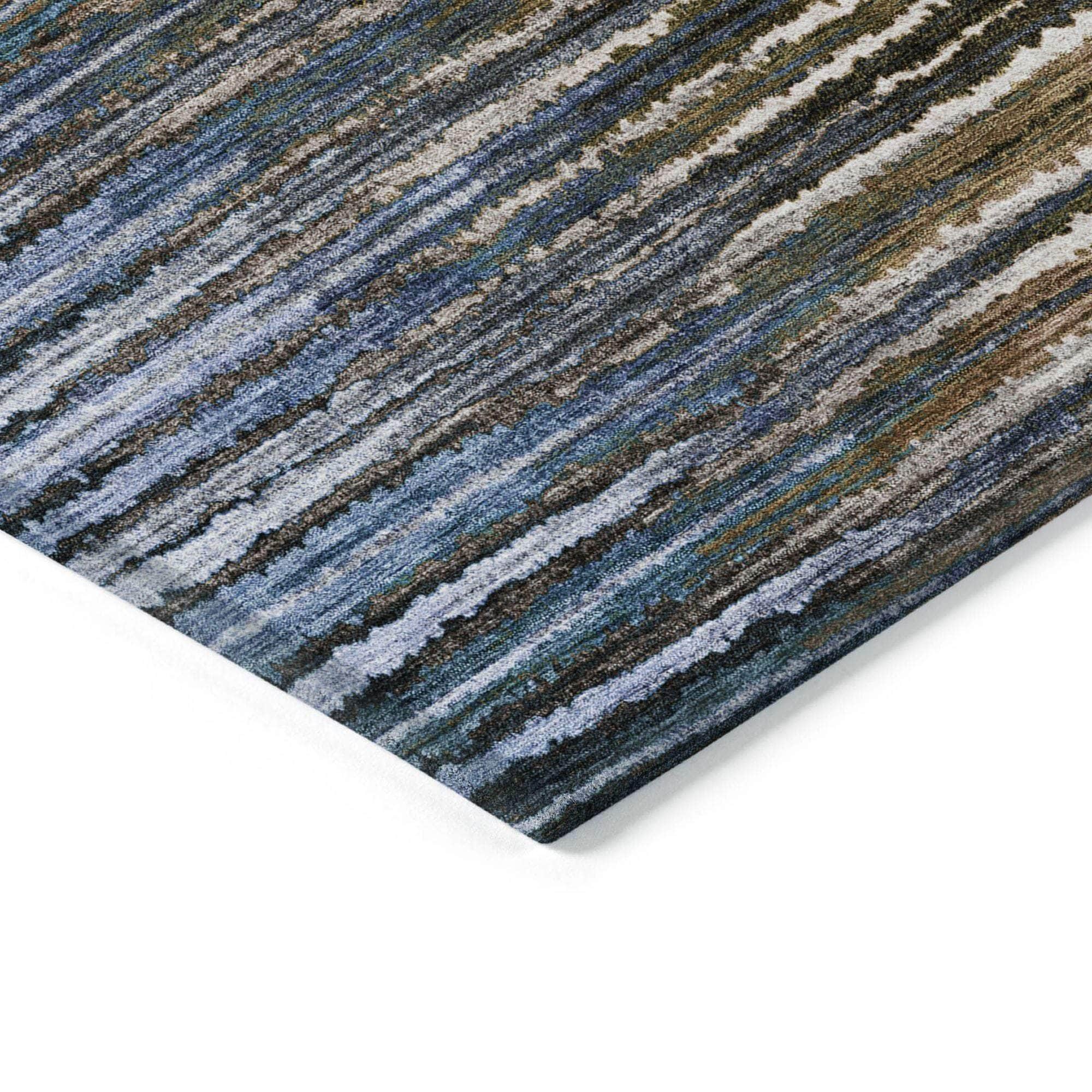 Machine Made ACN604 Blue Rugs