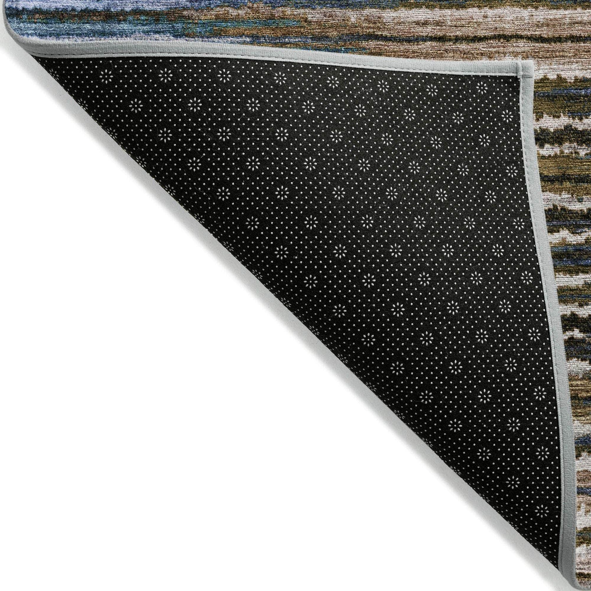 Machine Made ACN604 Blue Rugs