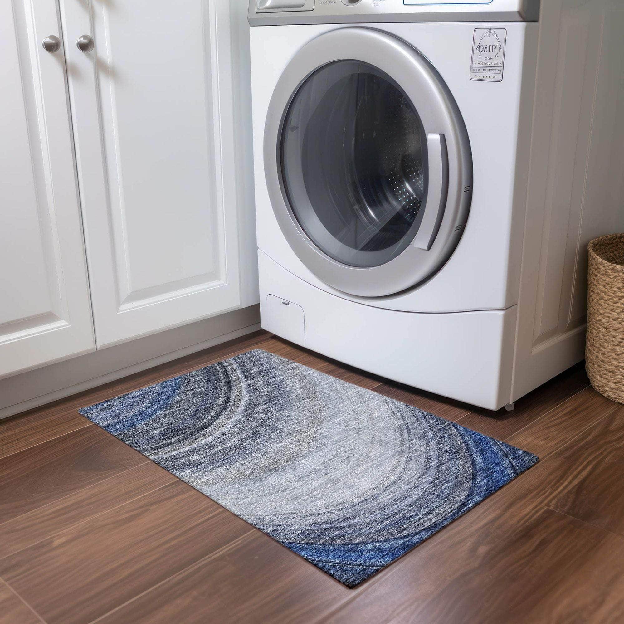 Machine Made ACN584 Blue Rugs