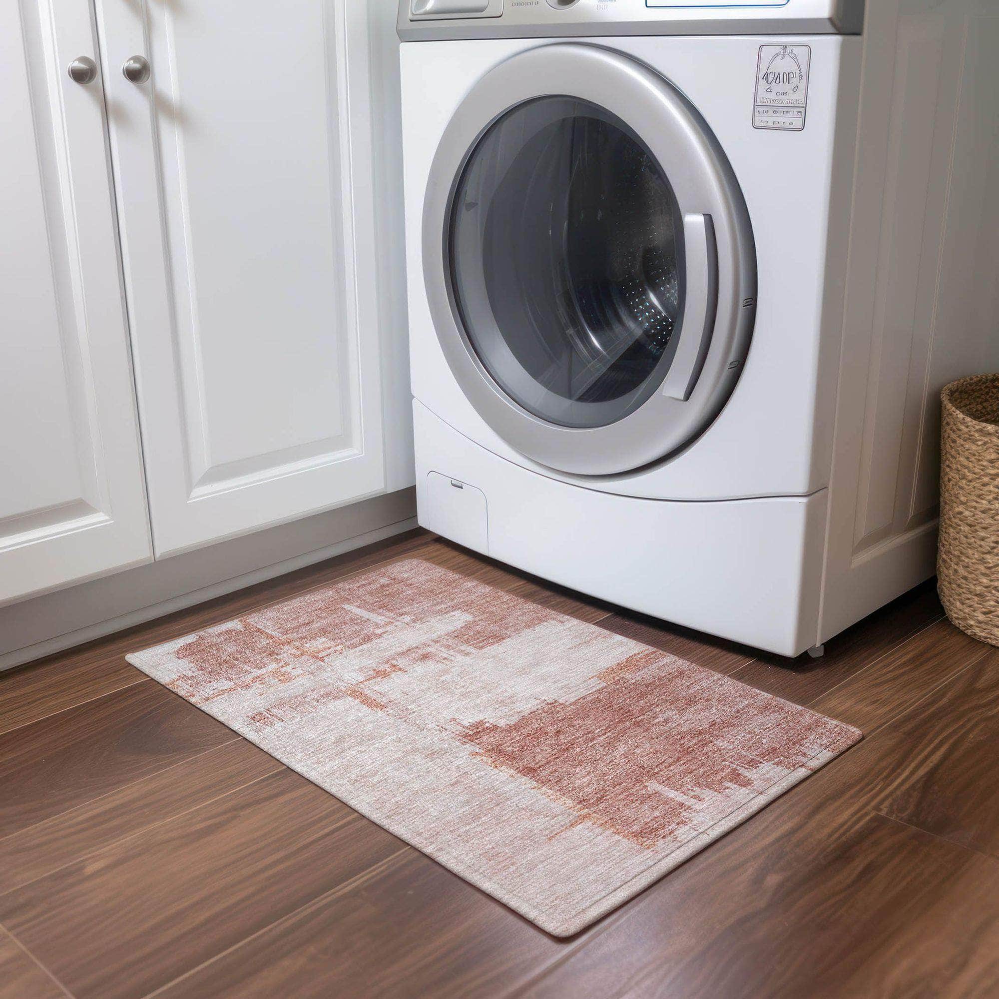 Machine Made ACN624 Blush Pink Rugs