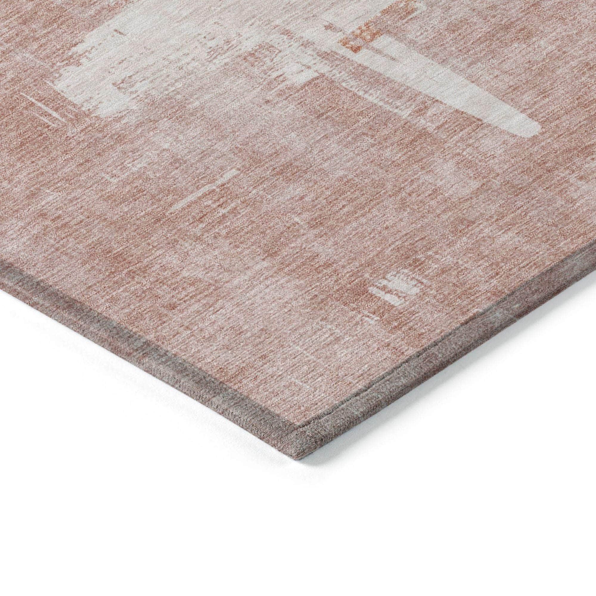 Machine Made ACN624 Blush Pink Rugs