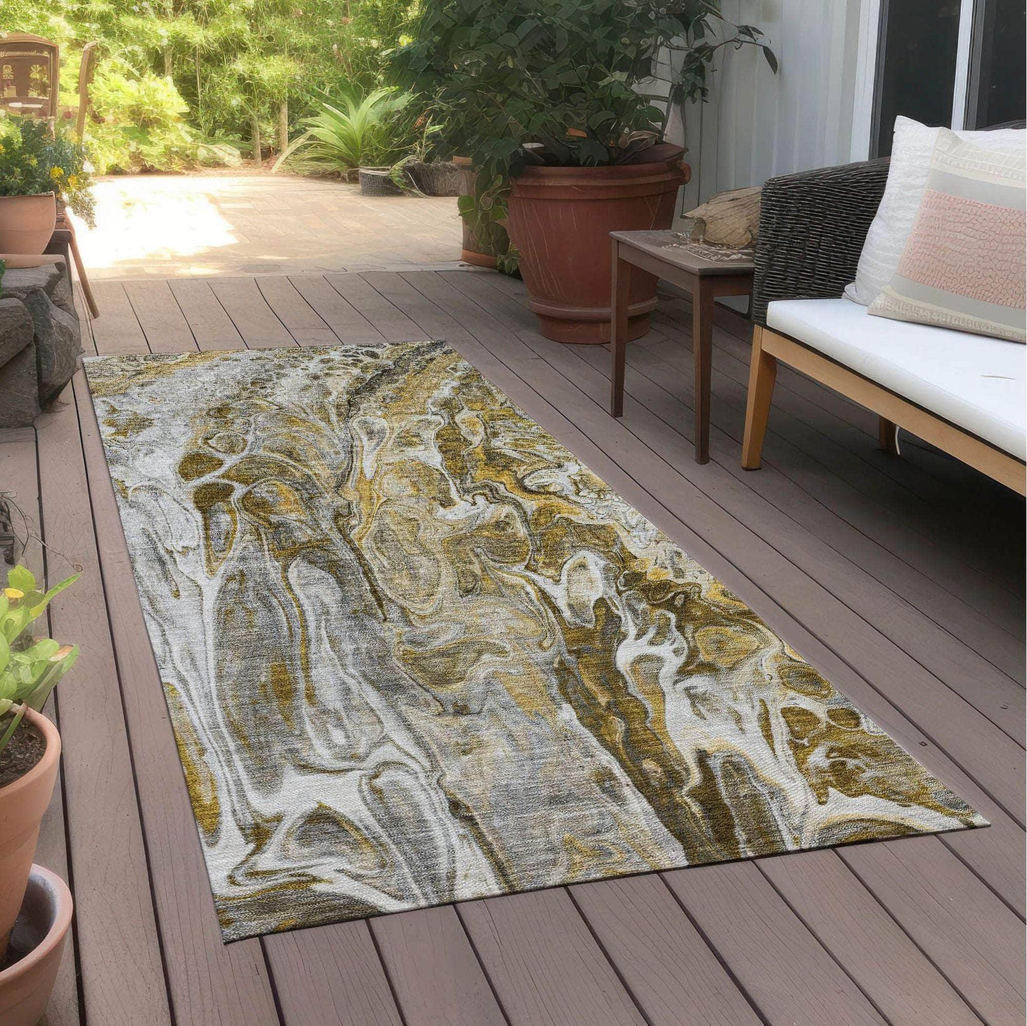 Machine Made ACN602 Brown Rugs