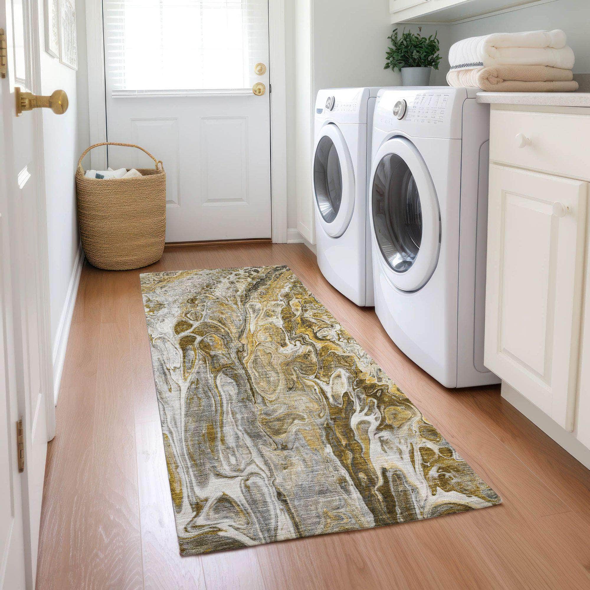 Machine Made ACN602 Brown Rugs