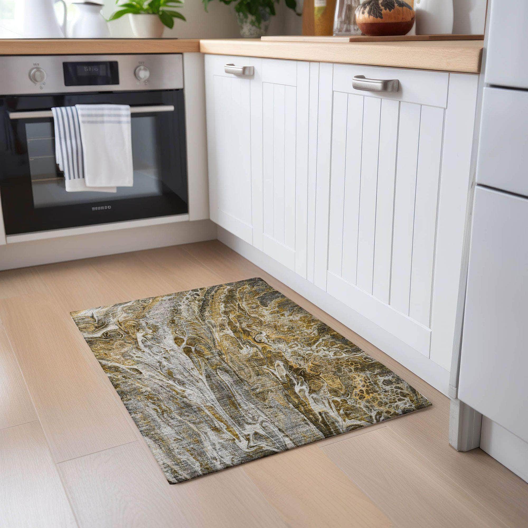 Machine Made ACN602 Brown Rugs