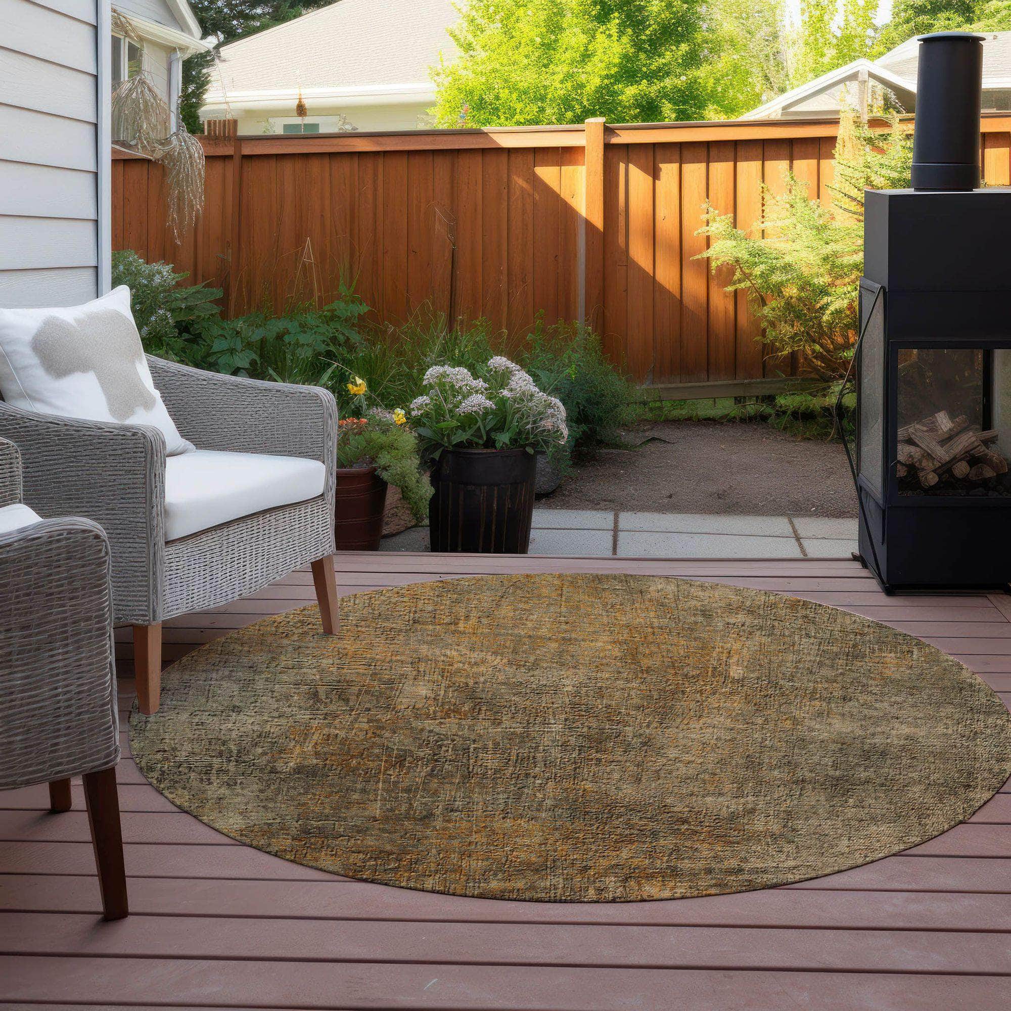 Machine Made ACN593 Brown Rugs
