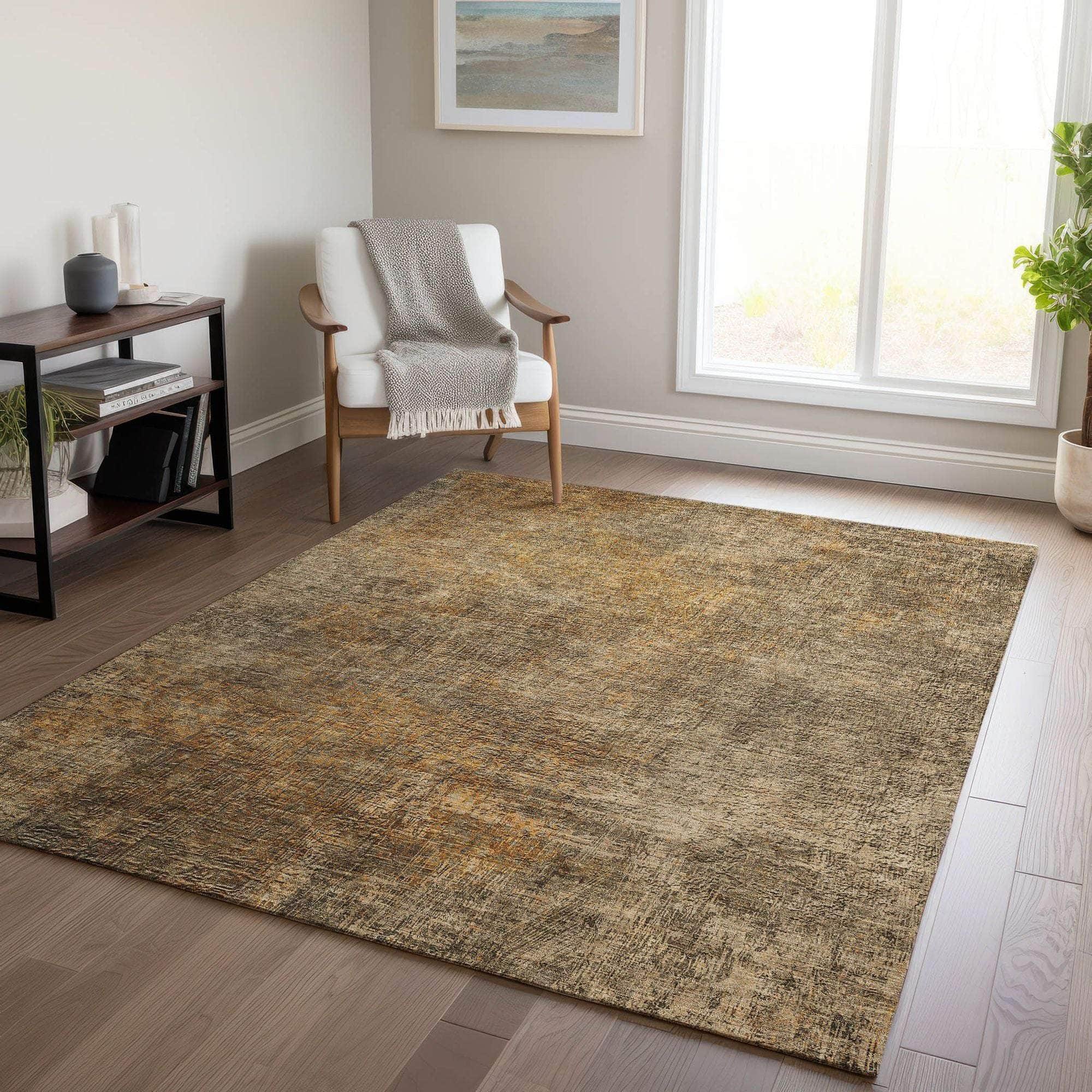 Machine Made ACN593 Brown Rugs