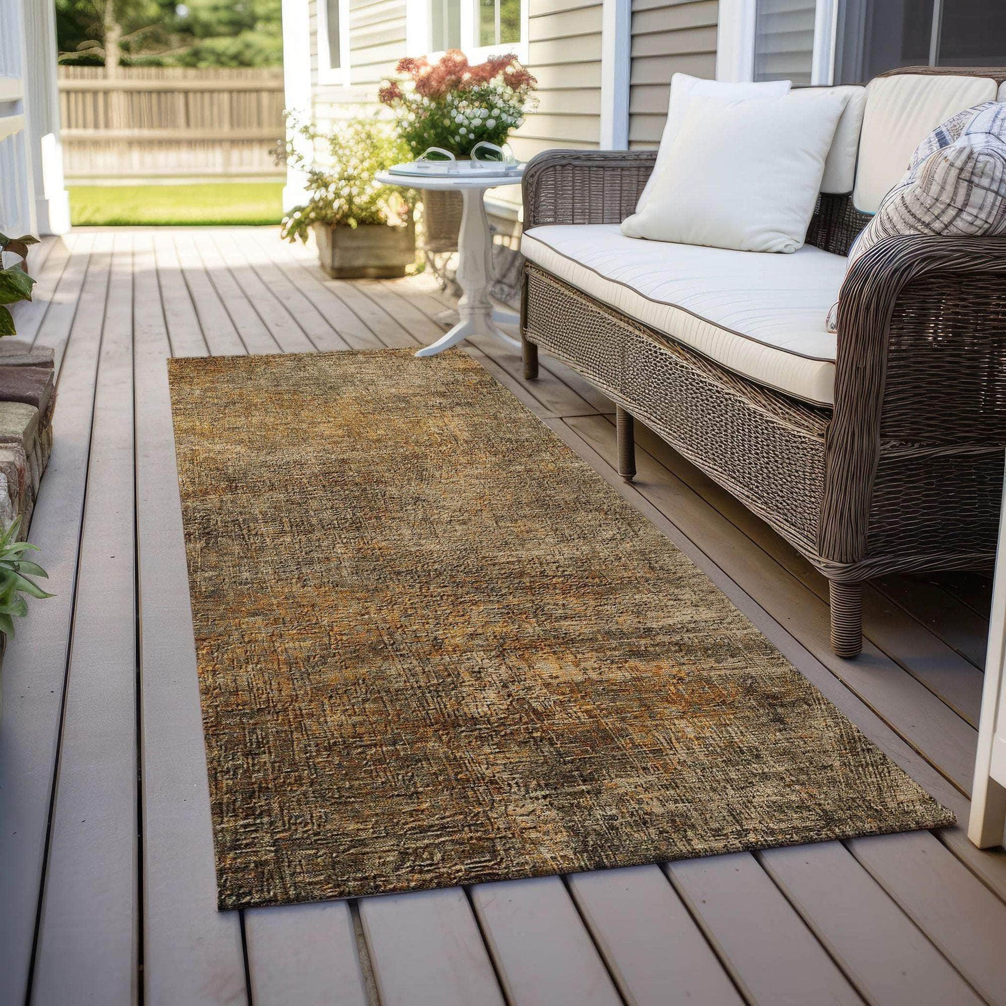Machine Made ACN593 Brown Rugs