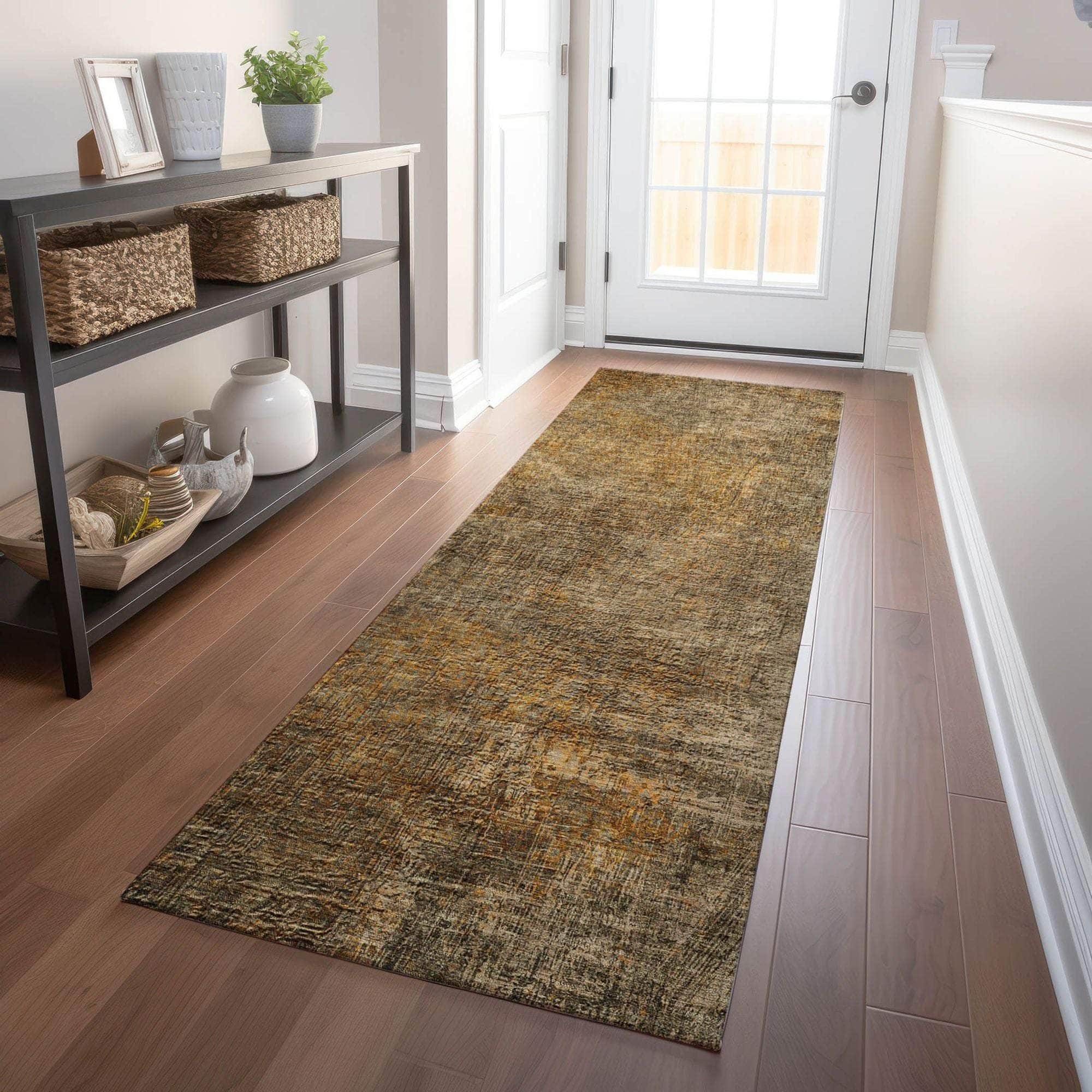 Machine Made ACN593 Brown Rugs