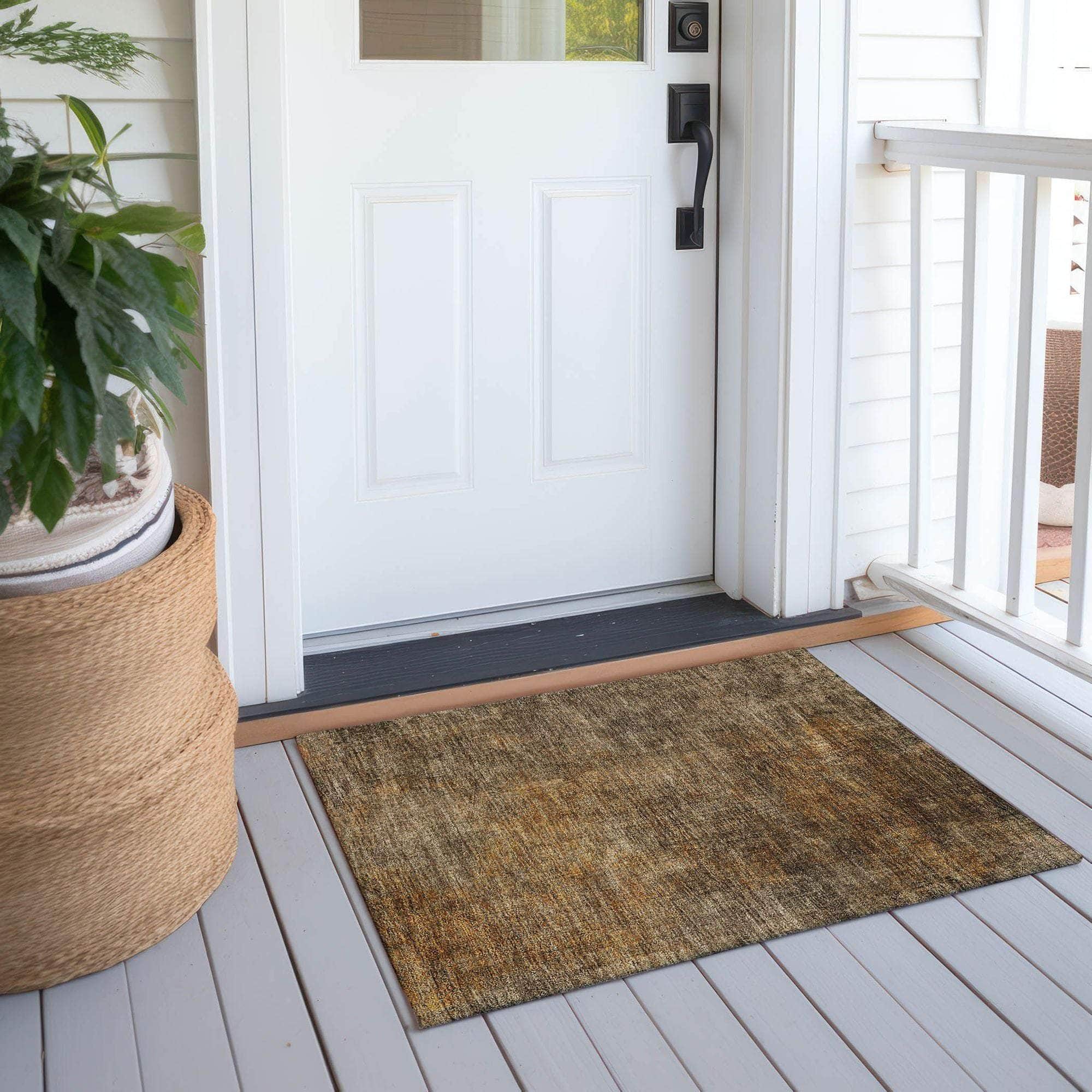 Machine Made ACN593 Brown Rugs