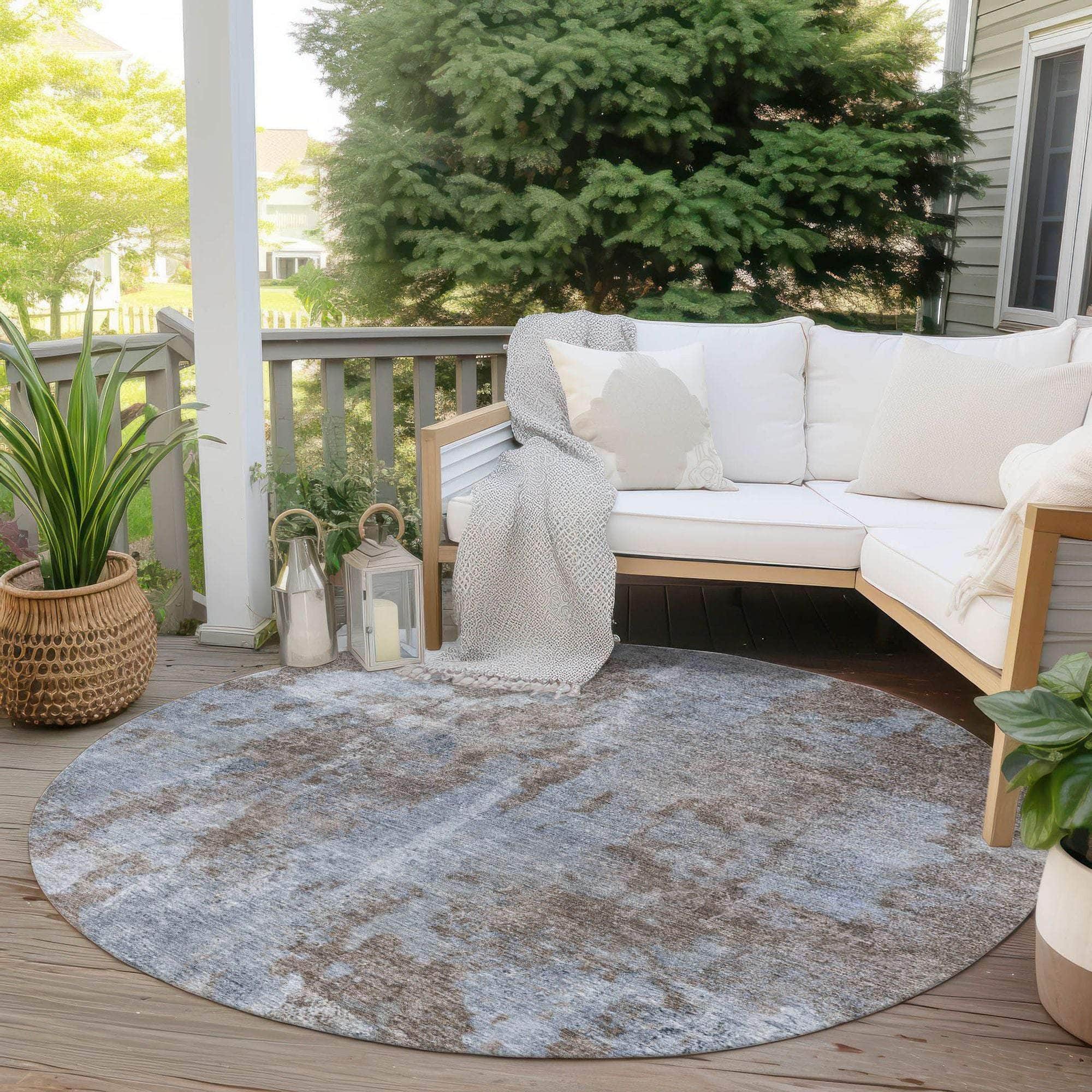 Machine Made ACN573 Brown Rugs