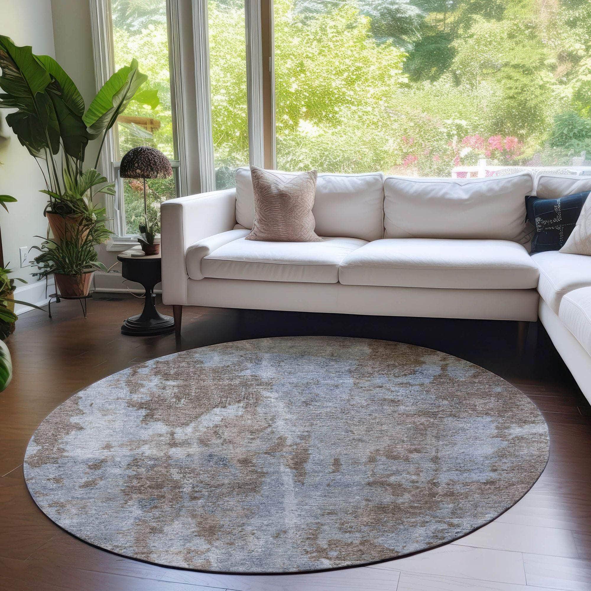 Machine Made ACN573 Brown Rugs