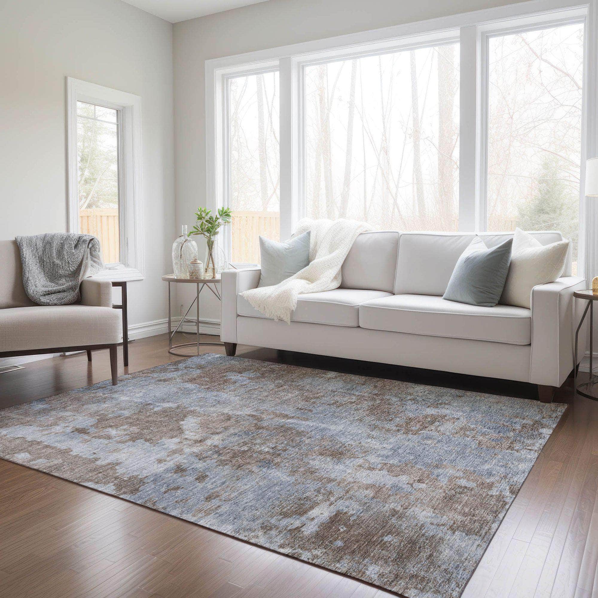Machine Made ACN573 Brown Rugs