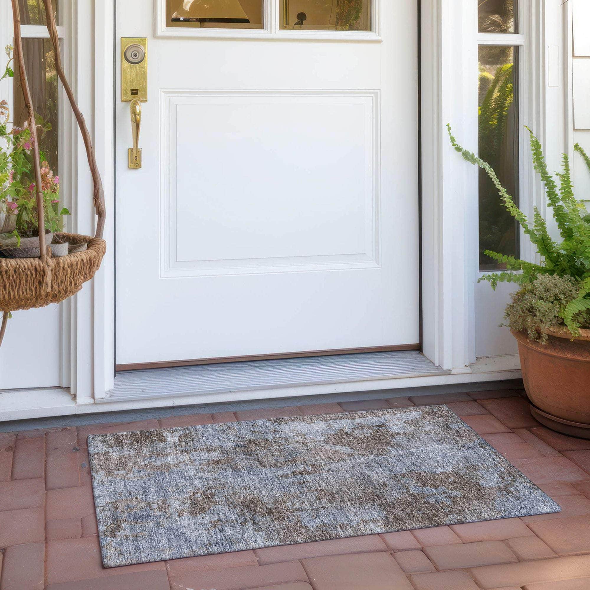 Machine Made ACN573 Brown Rugs